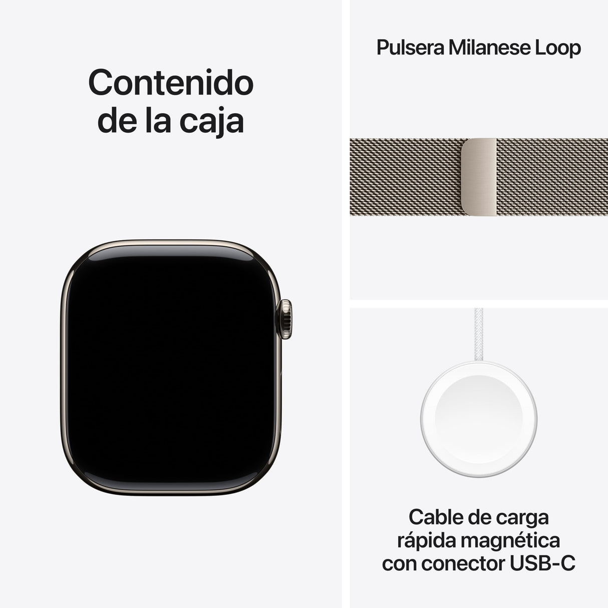 Apple Watch Series 11 GPS+Cellular con Caja de Titanio Natural de 46 mm y Pulsera Milanese Loop en Color Natural-Talla M/L.Calidad del Sueño,monitores de entreno y Salud,Pantalla Siempre Activa