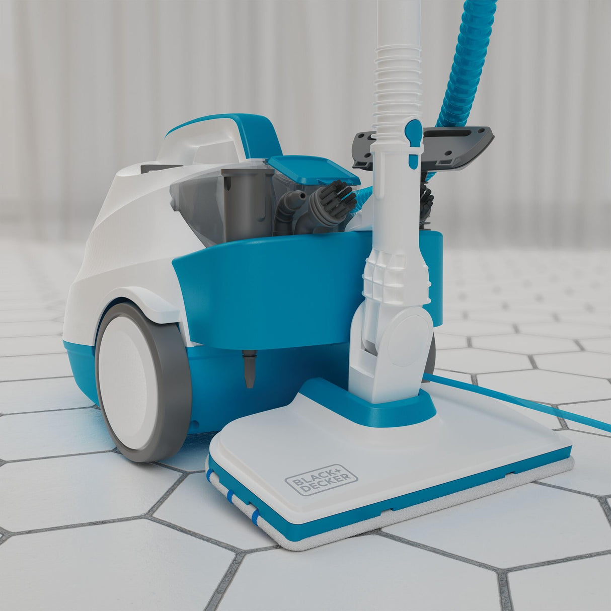 BLACK+DECKER Mopa a Vapor Presurizada, 2000W, Incluye 8 accesorios, BHSMP2008-QS