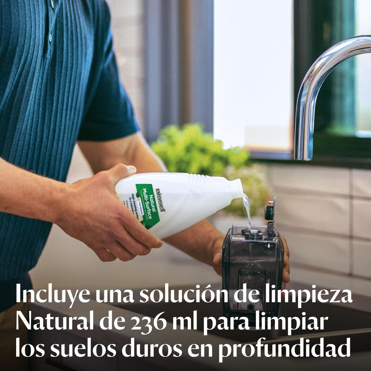BISSELL CrossWave HF3, Aspiradora Sin Cable, Aspiradora Fregona solo para Suelos Duros, Escoba Aspiradora Vertical Ligera, Aspiradora de Agua con 25 Minutos de Autonomía, en Seco y Húmedo, 3598N