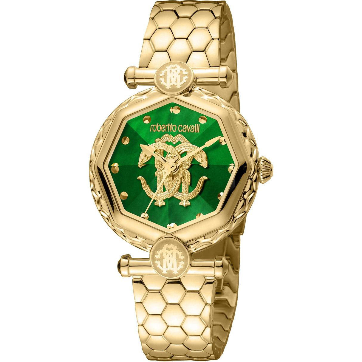 Roberto Cavalli by Franck Muller Reloj Analógico para Mujeres de Cuarzo con Correa en Acero Inoxidable RV1L204M0061