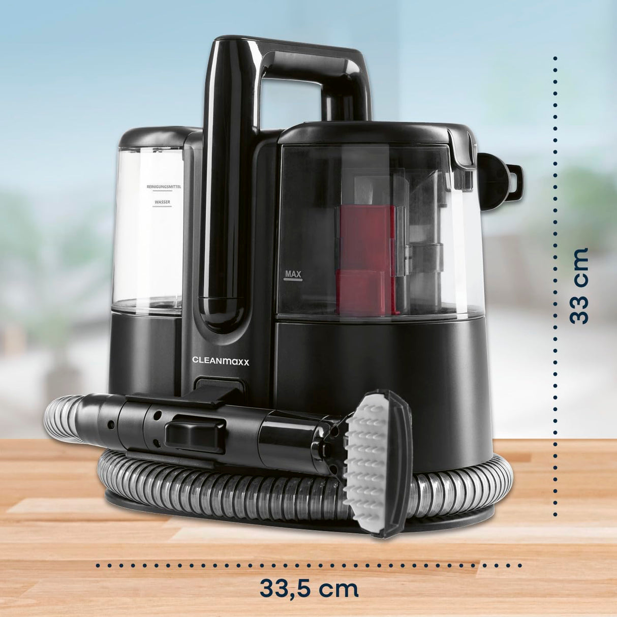 CLEANmaxx Limpiador de alfombras y tapicería Pro | Spot Cleaner & Easymaxx limpiador de alfombras | Aspirador húmedo y limpiador para aspiradora de lavado para sofá, coche, alfombra, tapicería, etc. |