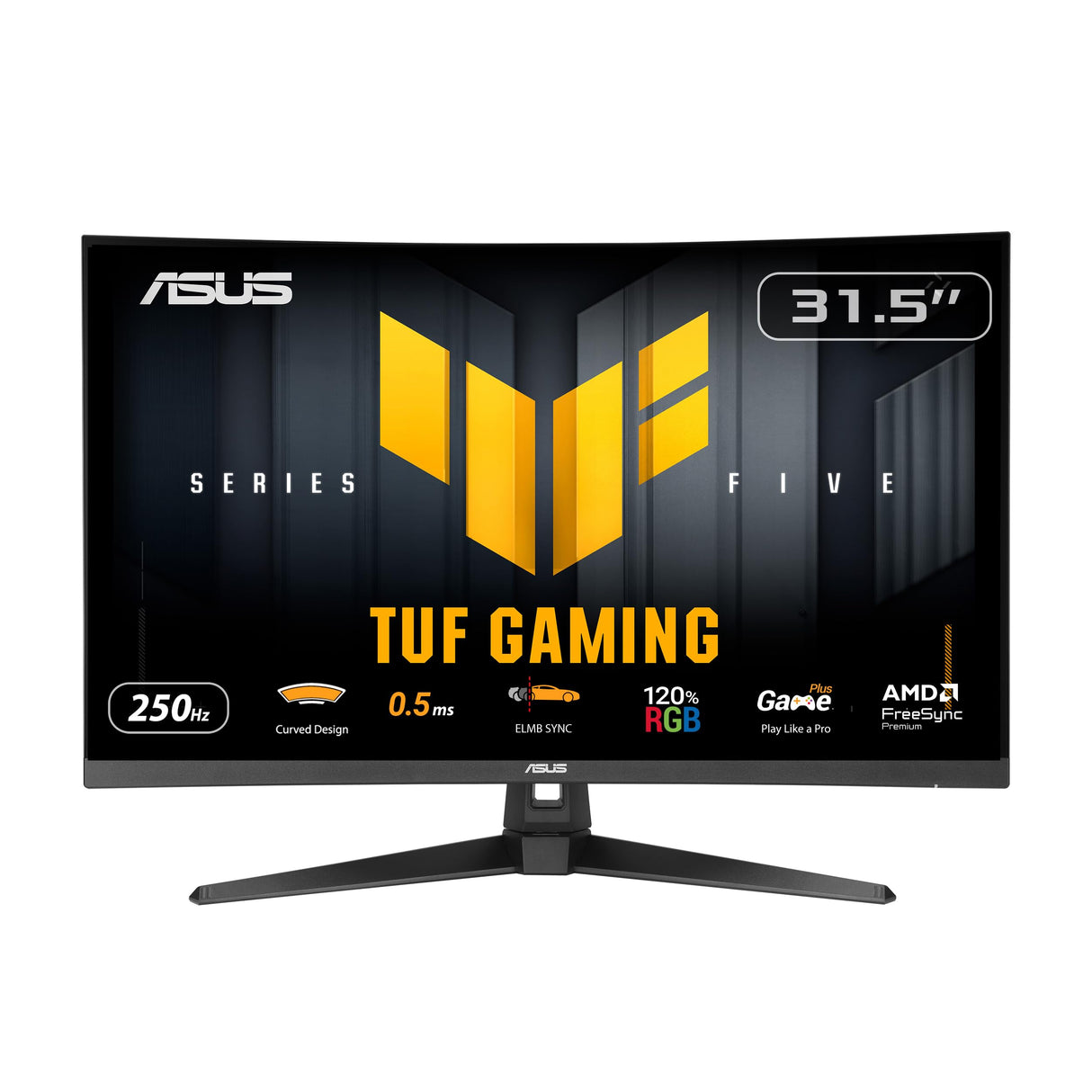 ASUS TUF Gaming VG32VQM5B - Monitor de 31,5", Full HD, Curvo, 250 Hz (OC), ELMB Sync, FreeSync Premium, Tiempo de Respuesta de 0,5 ms, 120% sRGB, DisplayWidget Center
