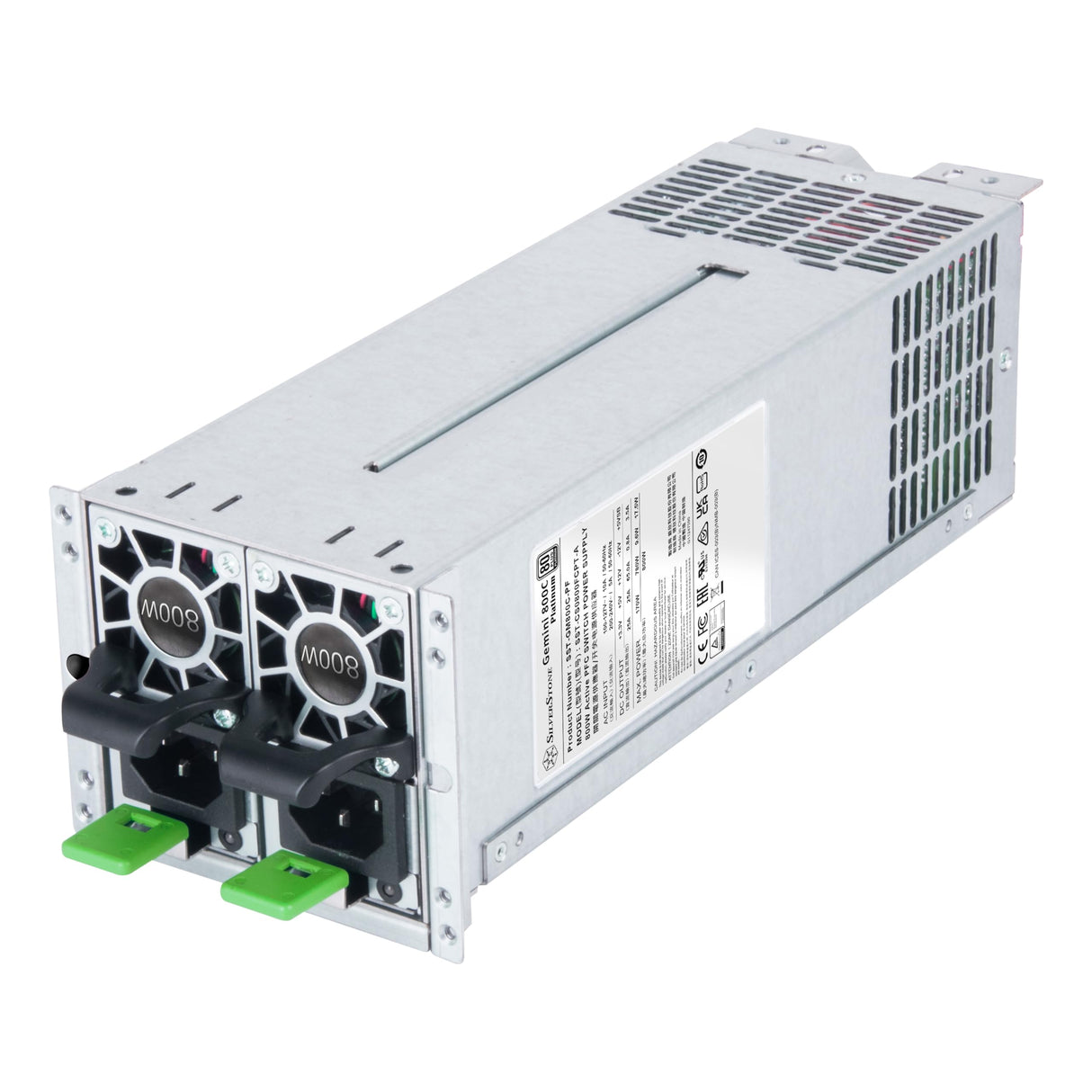 Silverstone Gemini 800C Platinum, Fuente de alimentación 2U CRPS redundante 80 Plus Platinum 800W, SST-GM800C-PF