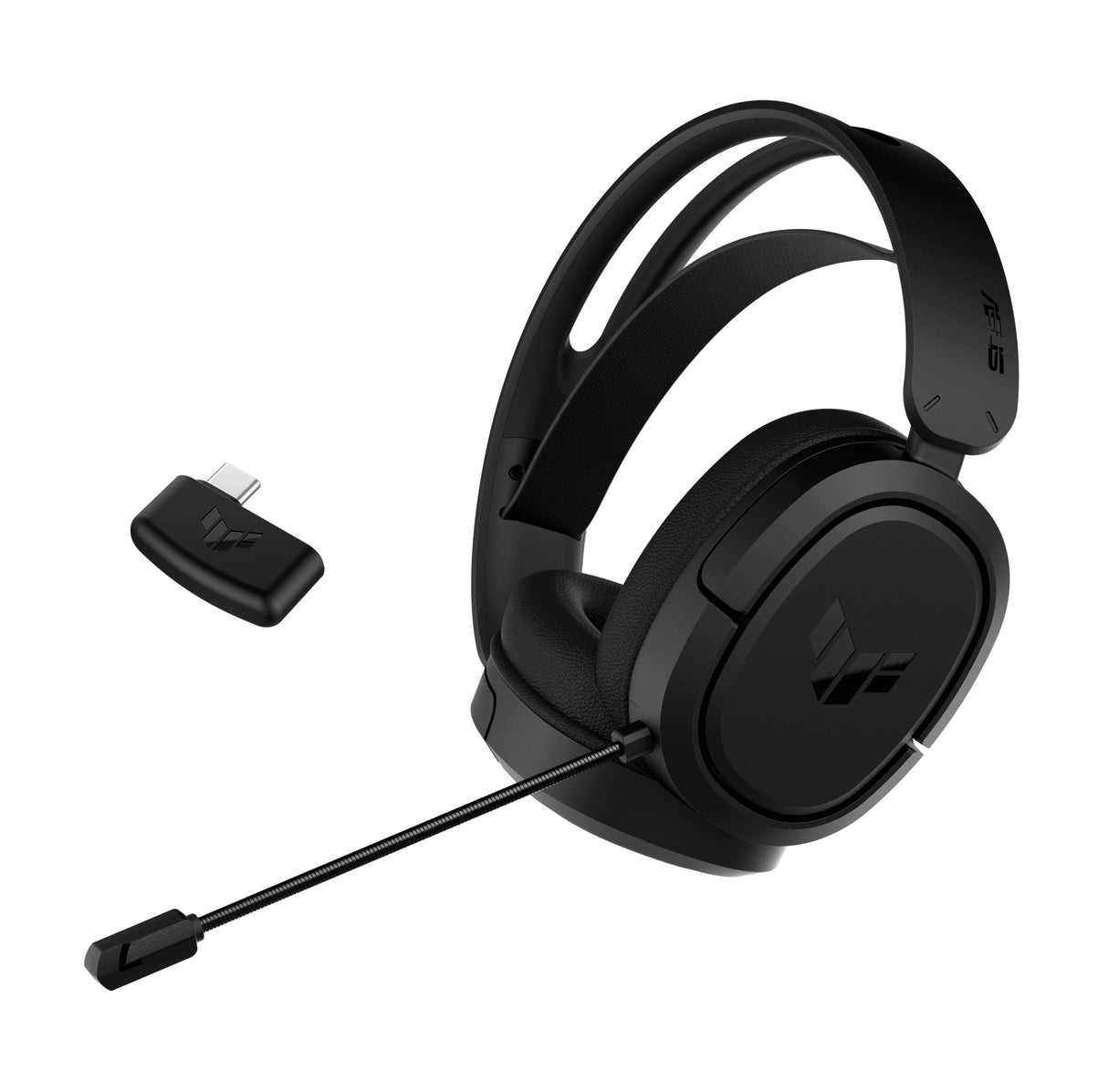 ASUS TUF Gaming H1 Wireless Headset (Discord Certified Mic, 7.1 Surround Sound, 40mm Drivers, 2.4GHz, USB-C, Lightweight, 15 Hour Battery Life, For PC, Mac, Switch, Mobile Devices, PS4, PS5)- Black