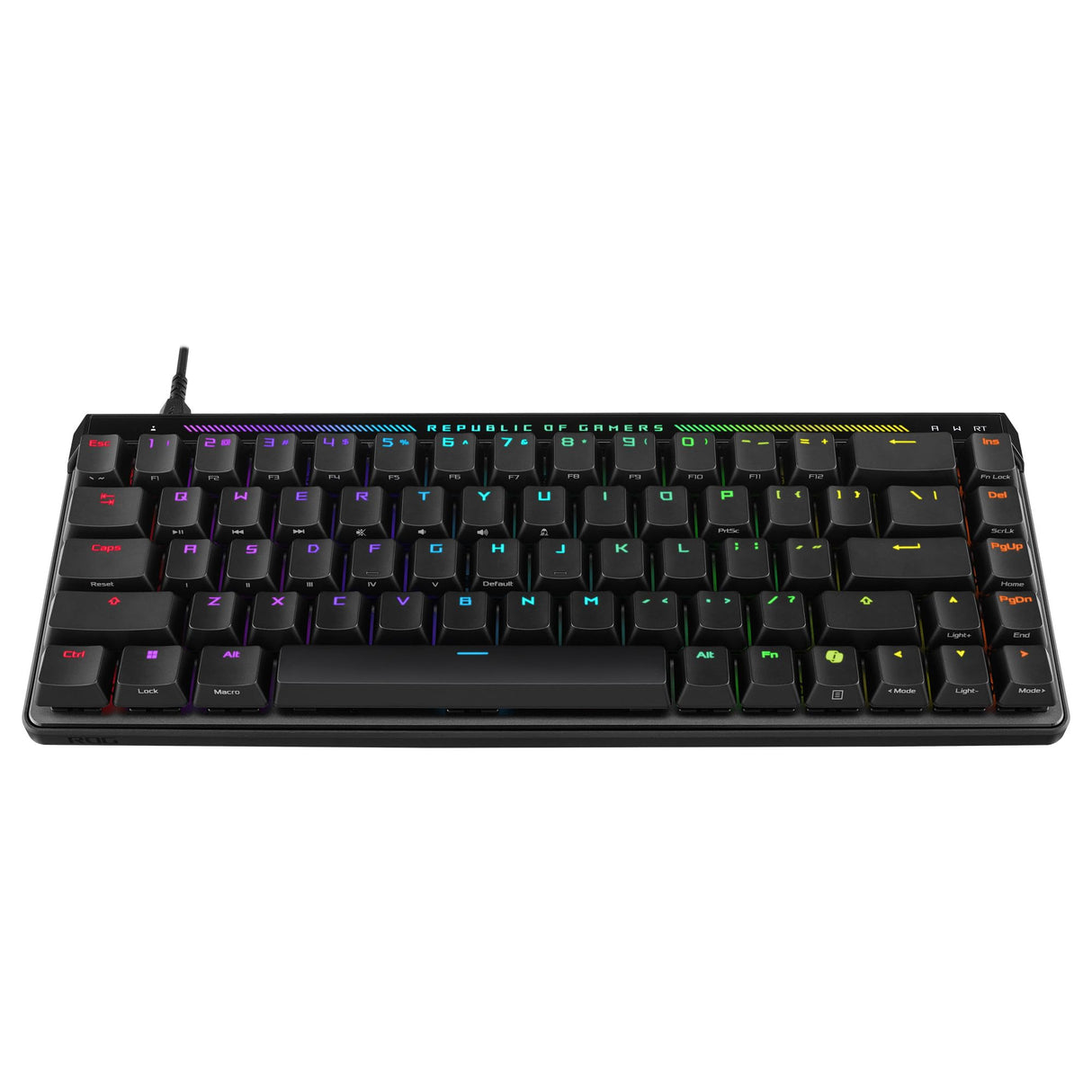 ASUS ROG Falchion Ace HFX Teclado Gaming analógico 65%, interruptores magnéticos ROG HFX, Disparo rápido, Panel táctil, 8000 Hz, amortiguación de Cinco Capas, Carcasa, Teclas ABS, QWERTY Español