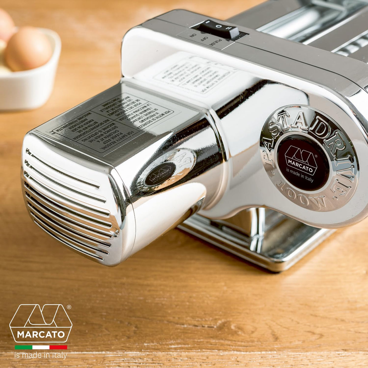 Marcato Motor Máquina para Pasta Atlas 150, Motor Eléctrico para Máquina de Pasta, Compatible con Otros Artículos Marcato, 100 W, Hecho en Italia. Modelo: Pastadrive.
