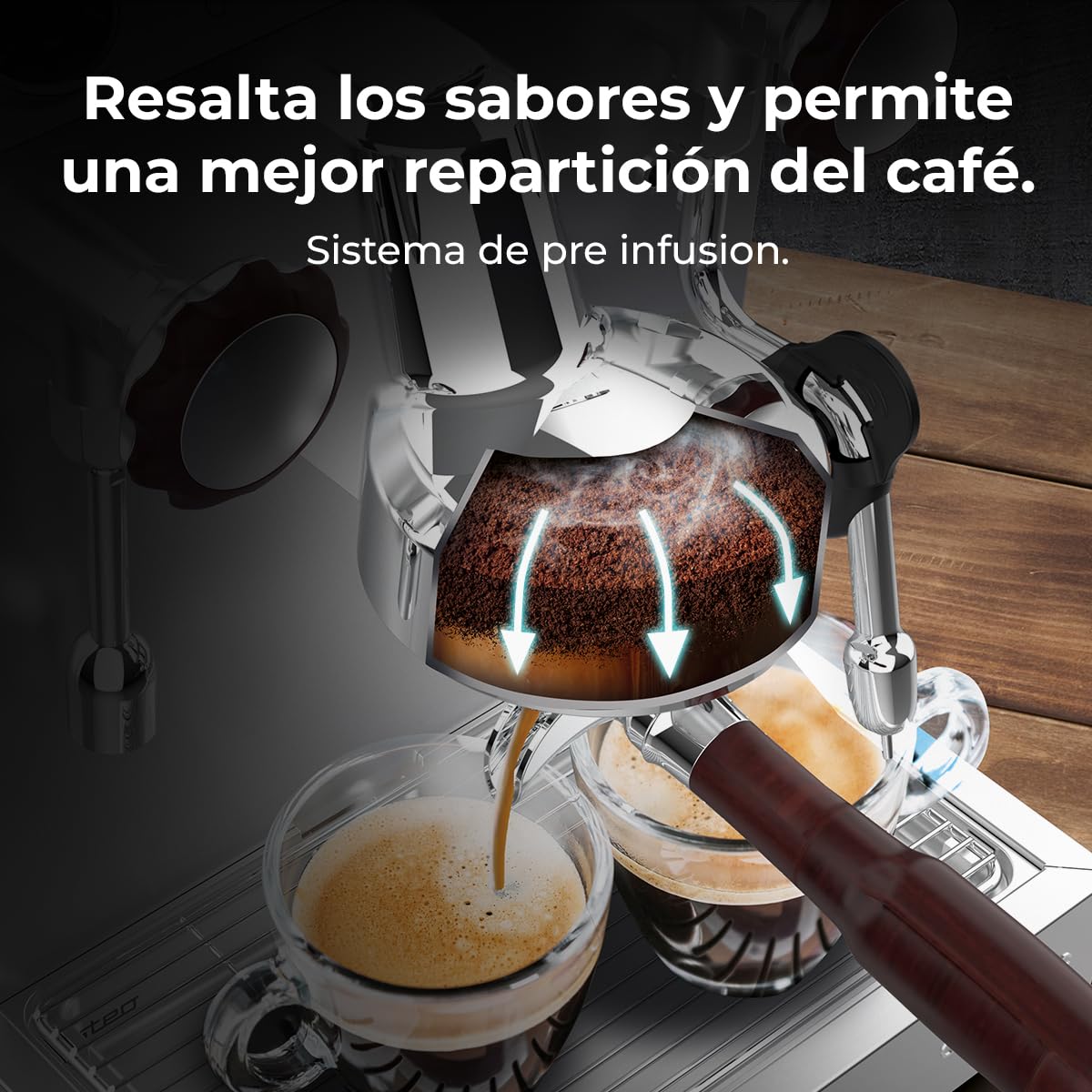Cecotec Cafetera Express Barista Baristeo Classic. 2700W, Bomba 15 Bares, Control Pid, Doble Calentamiento, depósito 2.5L, Vaporizador, Grifos Profesionales, Extracción Crema, Diseño Profesional