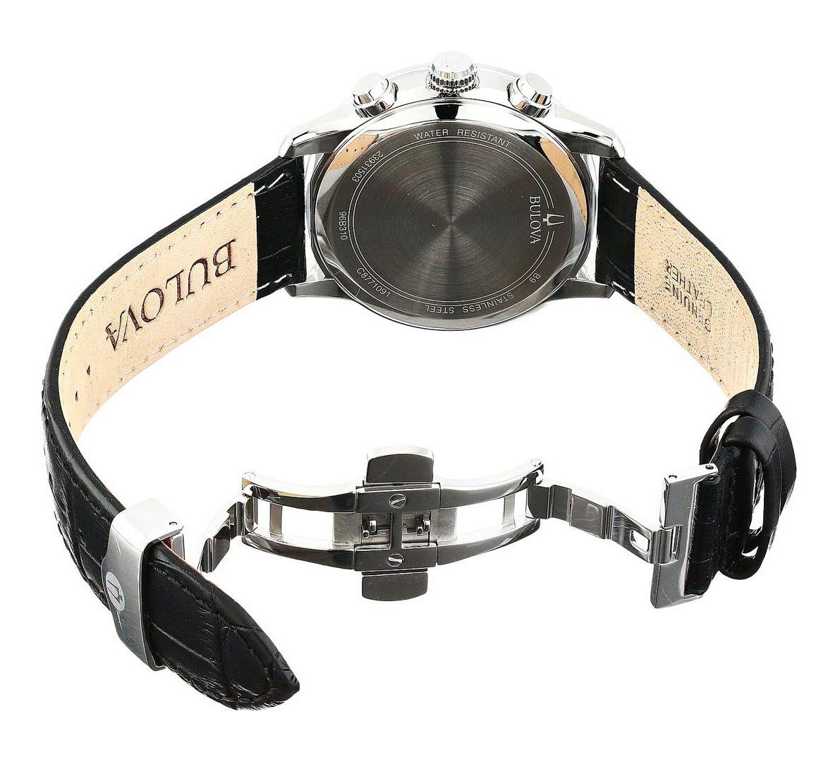 Bulova Reloj Cronógrafo para Hombres de Cuarzo con Correa en Cuero 96B310