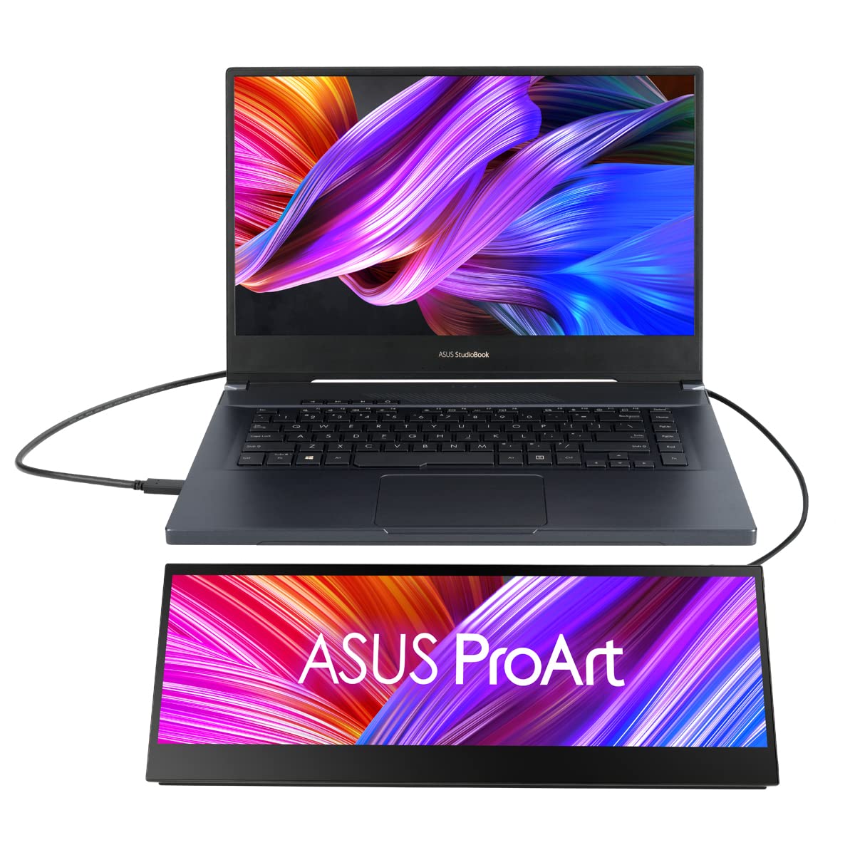 ASUS ProArt Display PA147CDV - Monitor de 14" para creativos (32:9, IPS, Full HD, 100% sRGB/Rec.709, Calman, USB-C, 10 puntos táctiles, MPP2.0, ASUS Dial, Panel de control, compatible con Adobe)