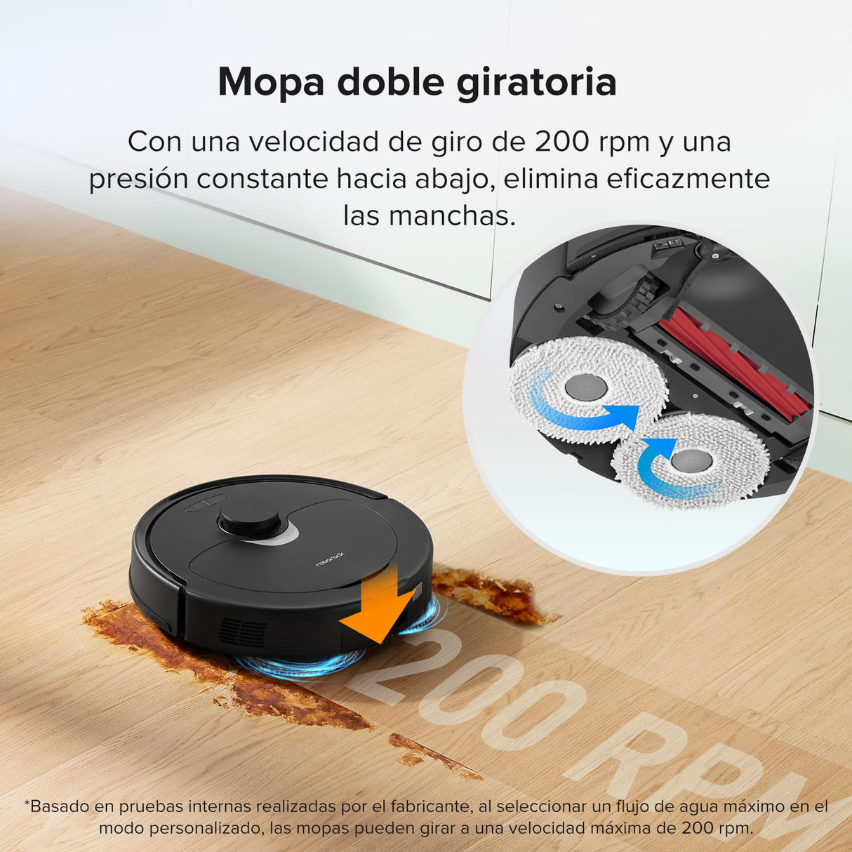 roborock Qrevo Robot Aspirador y fregasuelos, Funciones Automáticas de Vaciado, Lavado, Secado, Limpieza de la Base y Autorrellenado, Mapeo 3D, Potencia de succión de 5500 Pa Aspirador Robot
