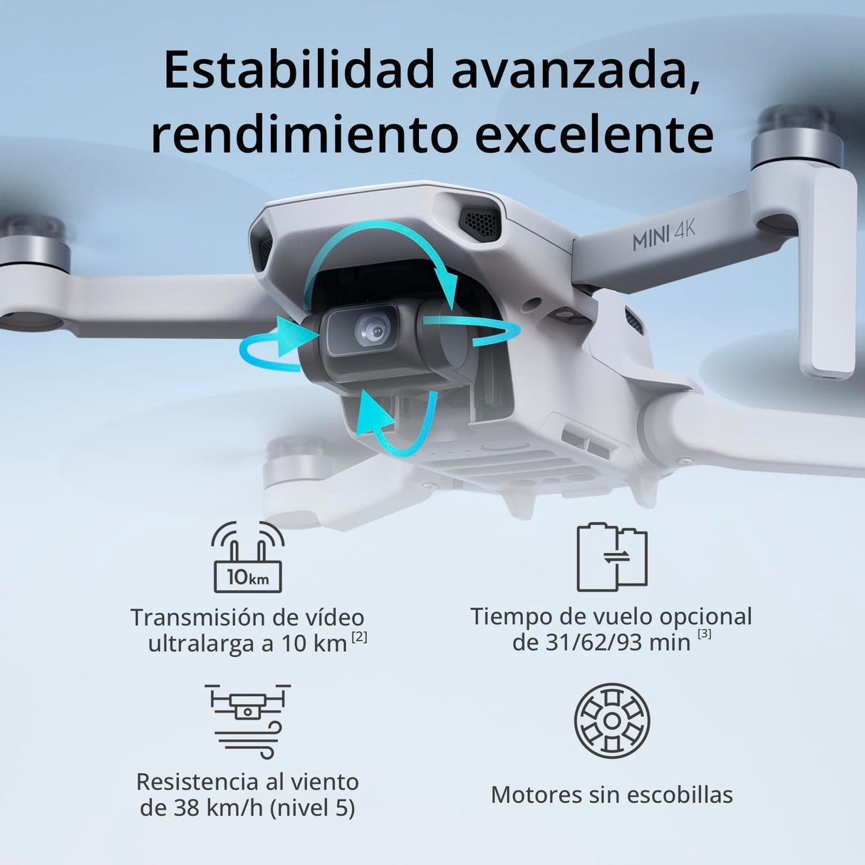 DJI Pack Mini 4K Vuela Más, dron 4K UHD, menos de 249 g, estabilización en 3 ejes, transmisión de vídeo a 10 km, regreso automático, 3 baterías para un tiempo máx. de vuelo de 93 min, Mini 2SE 4K, C0