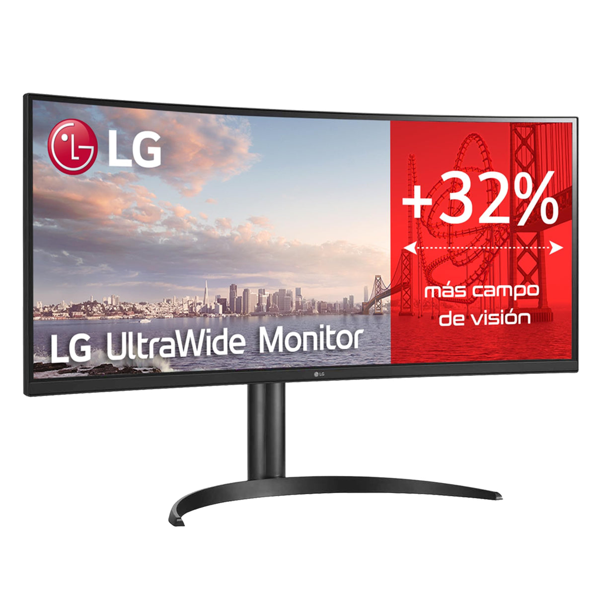 LG 34WQ75C-B - Monitor UltraWide Ultrapanorámico 34 pulgadas, 21:9, Panel IPS: 3440x1440, 300cd/m², 1000:1, sRGB >99%, diag. 86.6cm, entr: HDMIx2, RJ45, 2PBP, Inclinación Ajustable, Color Negro