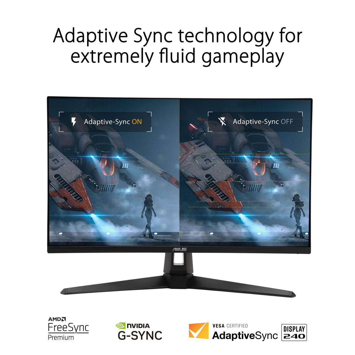 ASUS TUF Gaming VG27AQM1A - Monitor Gaming de 27 Pulgadas, QHD (2560x1440), 260Hz (OC), ELMB Sync, 1ms (GTG), Freesync Premium, Compatible con G-Sync, Variable Overdrive, 90% DCI-P3, DisplayHDR 400