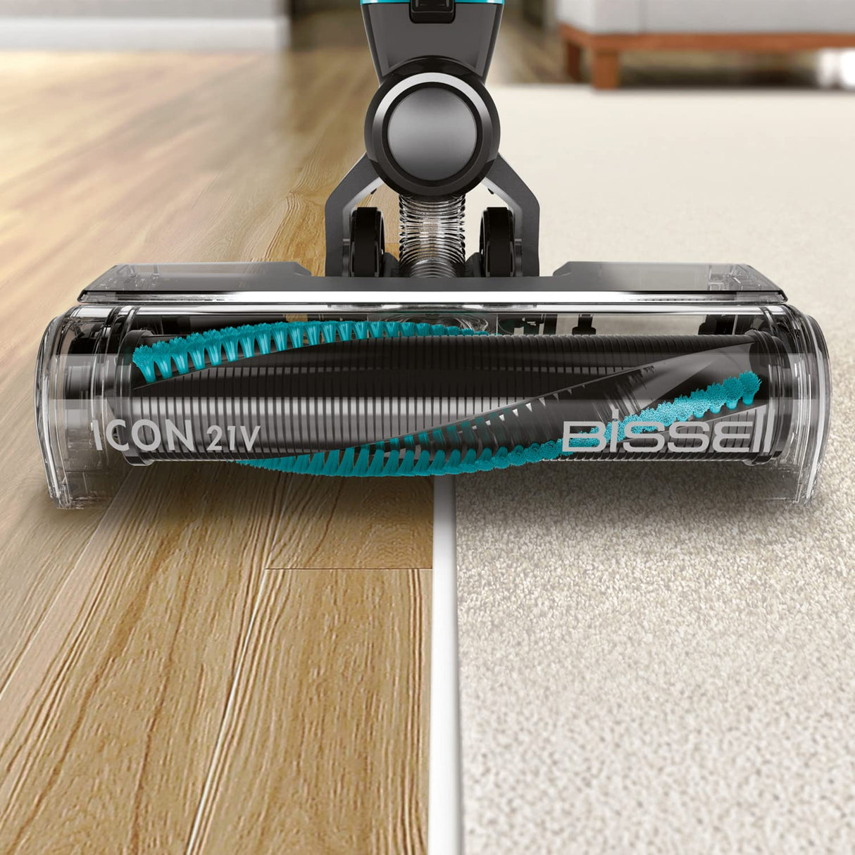 Bissell Icon 21V Cordless Stick Vacuum Aspirador, 81 Decibeles, Negro/Azul Eléctrico
