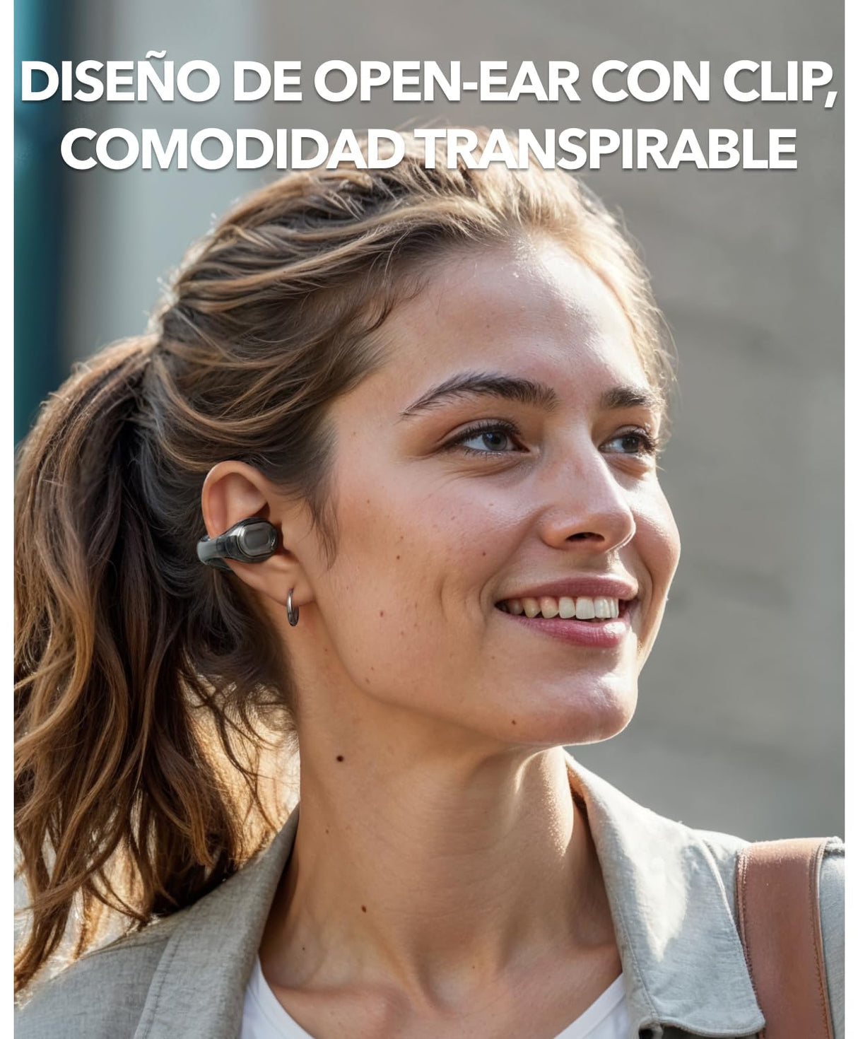 Soundcore C40i de Anker, Auriculares Open-Ear con Clip, Diseño de Juntas Flexible, Controles de Botón, Comodidad Ligera, Ajuste Estable con Almohadillas Acoplables, Transductores Expansivos