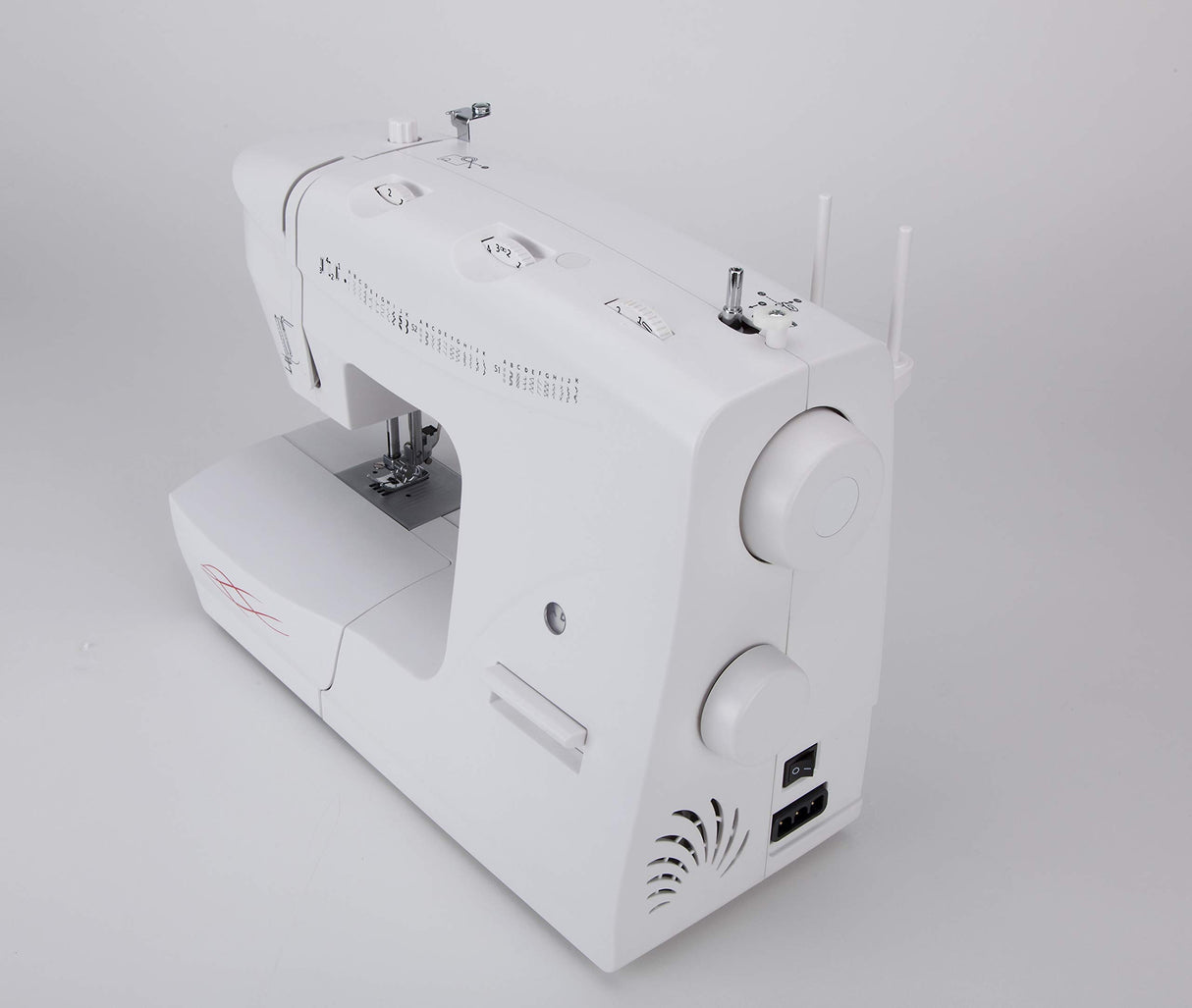 Jata MC744 Máquina de Coser con 33 Diseños de Puntada Pespunte y Zigzag Ojal en 4 Tiempos Con Pedal Electrónico para Control de Velocidad Juego Completo de Accesorios