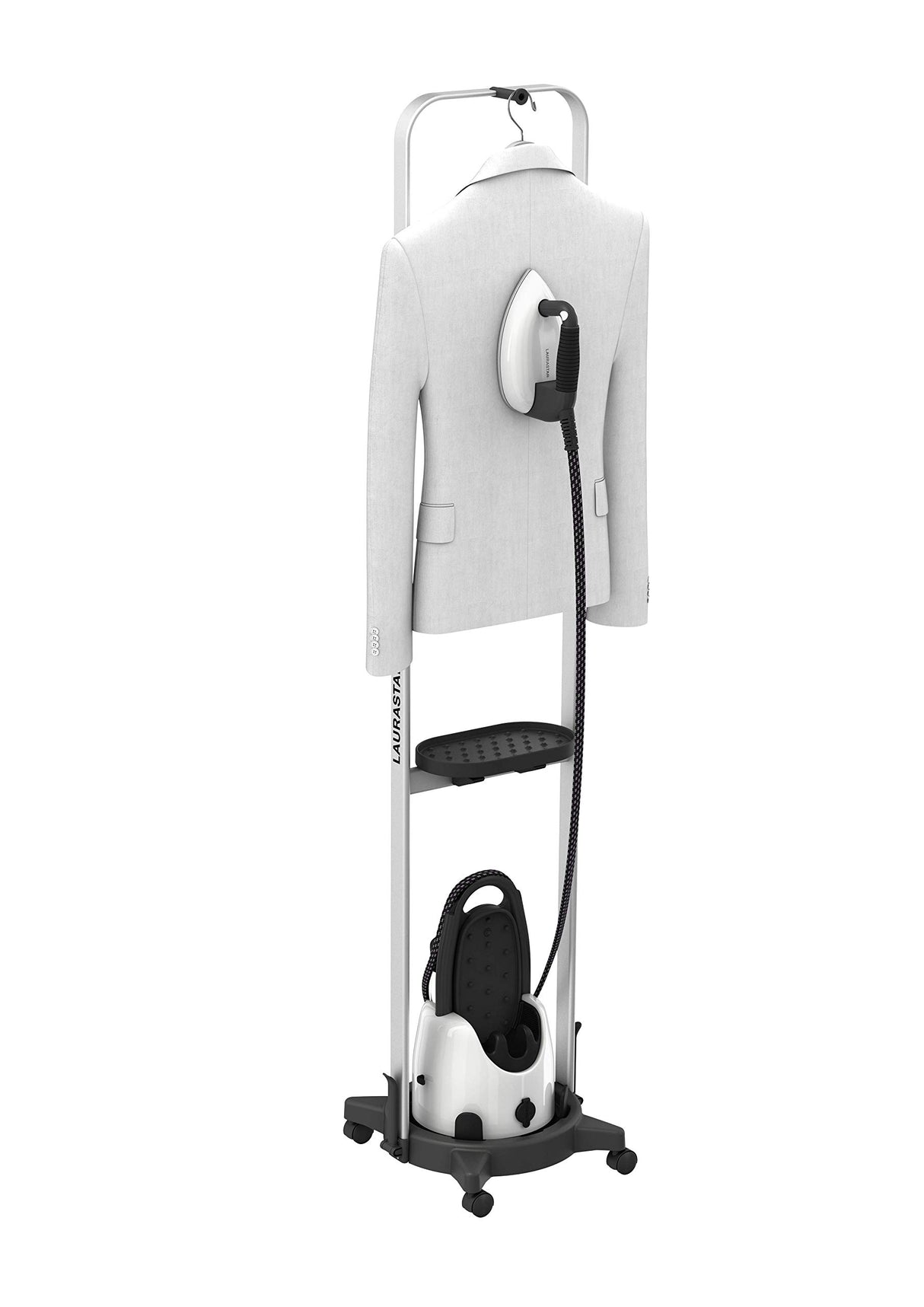 Laurastar Carrito de vapor, 40 x 10,5 x 105 cm, accesorio inteligente para vaporizar, estabilidad óptima, altura ajustable, ruedas integradas, plegable, apto para Laurastar Lift/Lift Plus/Lift