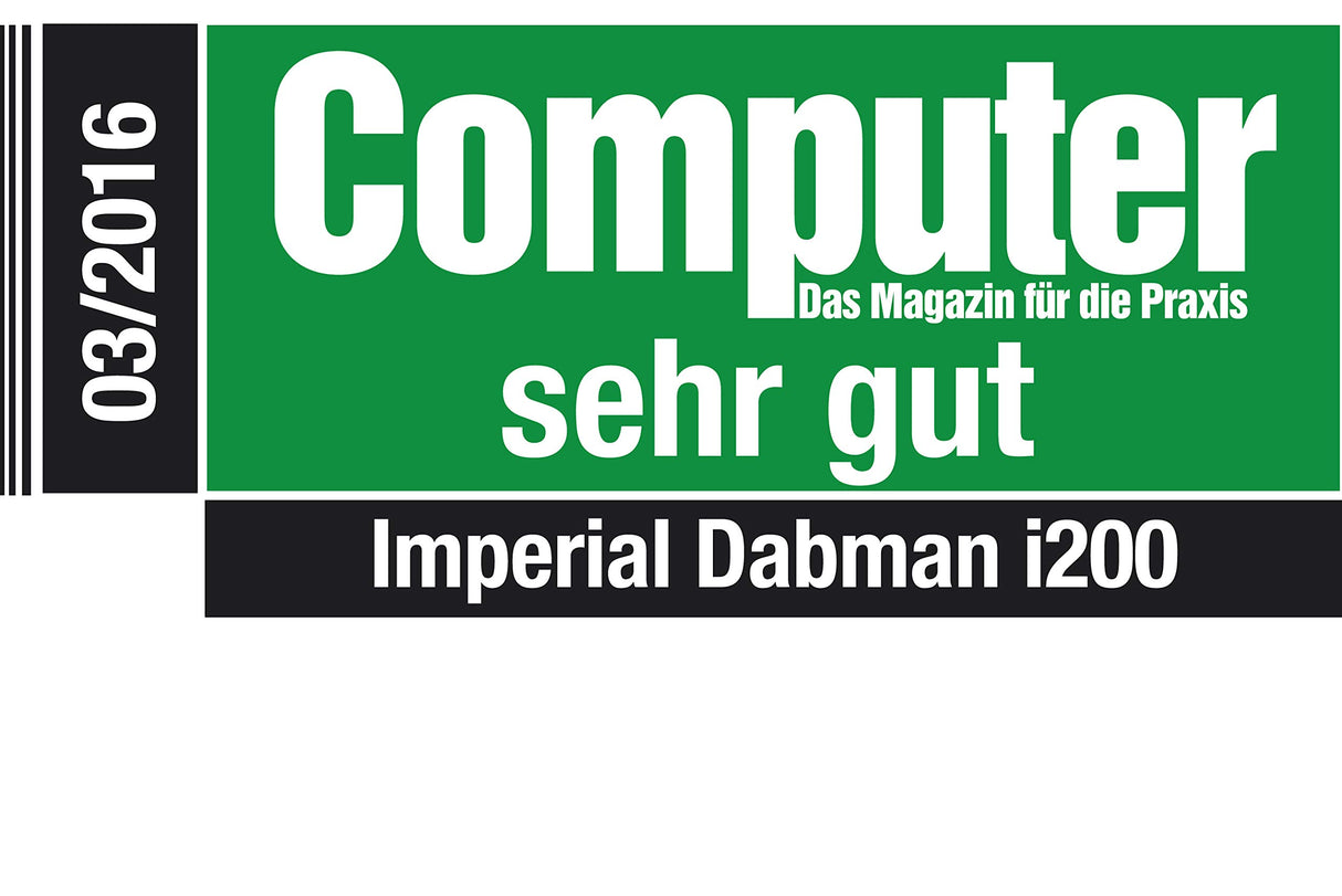 Imperial DABMAN i200 Internet/Dab+ Radio (Sonido estéreo, Radio por Internet/Dab+/Dab/FM, WiFi, LAN, Entrada Auxiliar, Salida de línea, Salida de Auriculares, Spotify) Negro, 32 x 13,5 x 11 cm