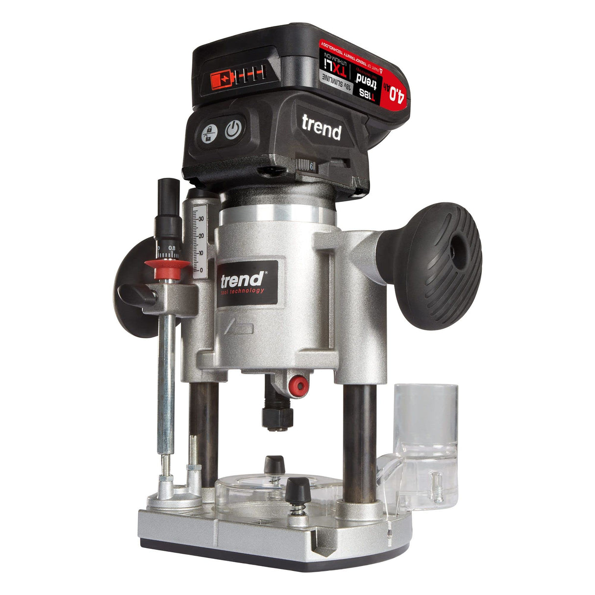 Trend Kit dde enrutador sin escobillas de T18S 18V (1 batería de 2 Ah y cargador rápido), T18S/R14K1/E