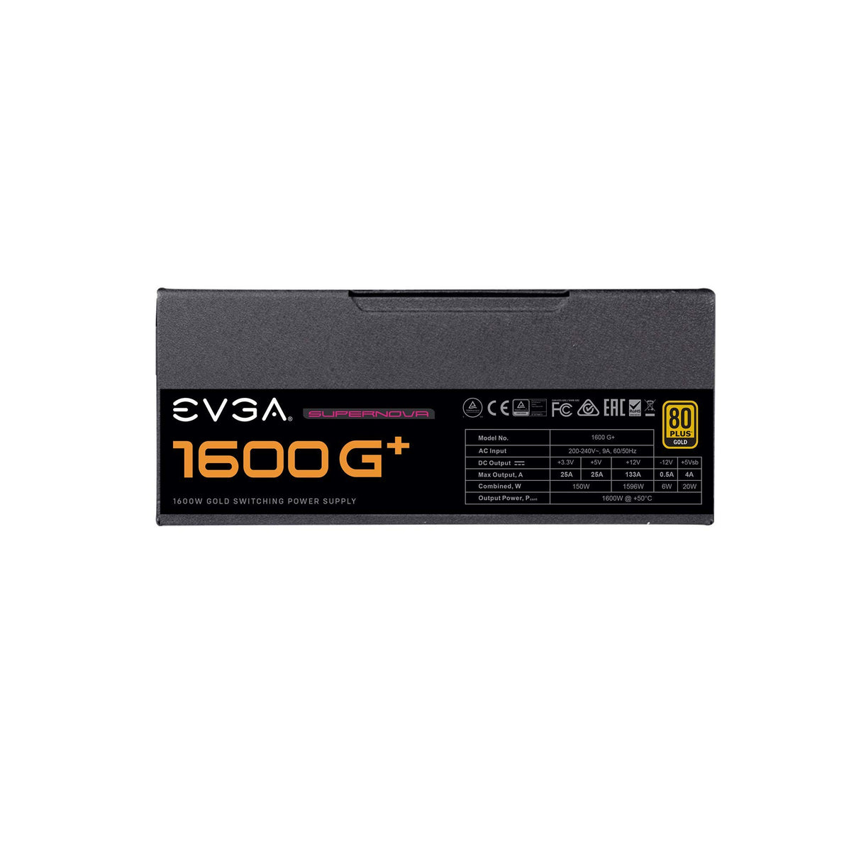 EVGA SuperNOVA 1600 G+, 80+ GOLD 1600W, Totalmente Modular