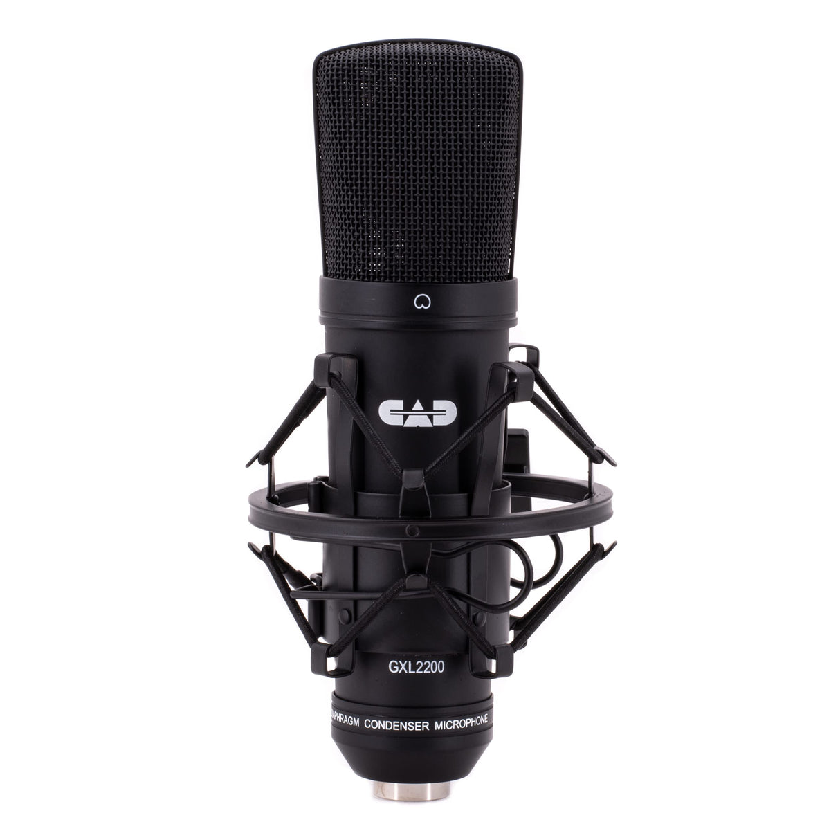 CAD Audio micrófono de condensador de diafragma grande para grabaciones de estudio (XLR, alimentación fantasma de 48V, diafragma de 1 pulgada, impedancia de 75 OHM, 30 Hz - 20 KHz), plata