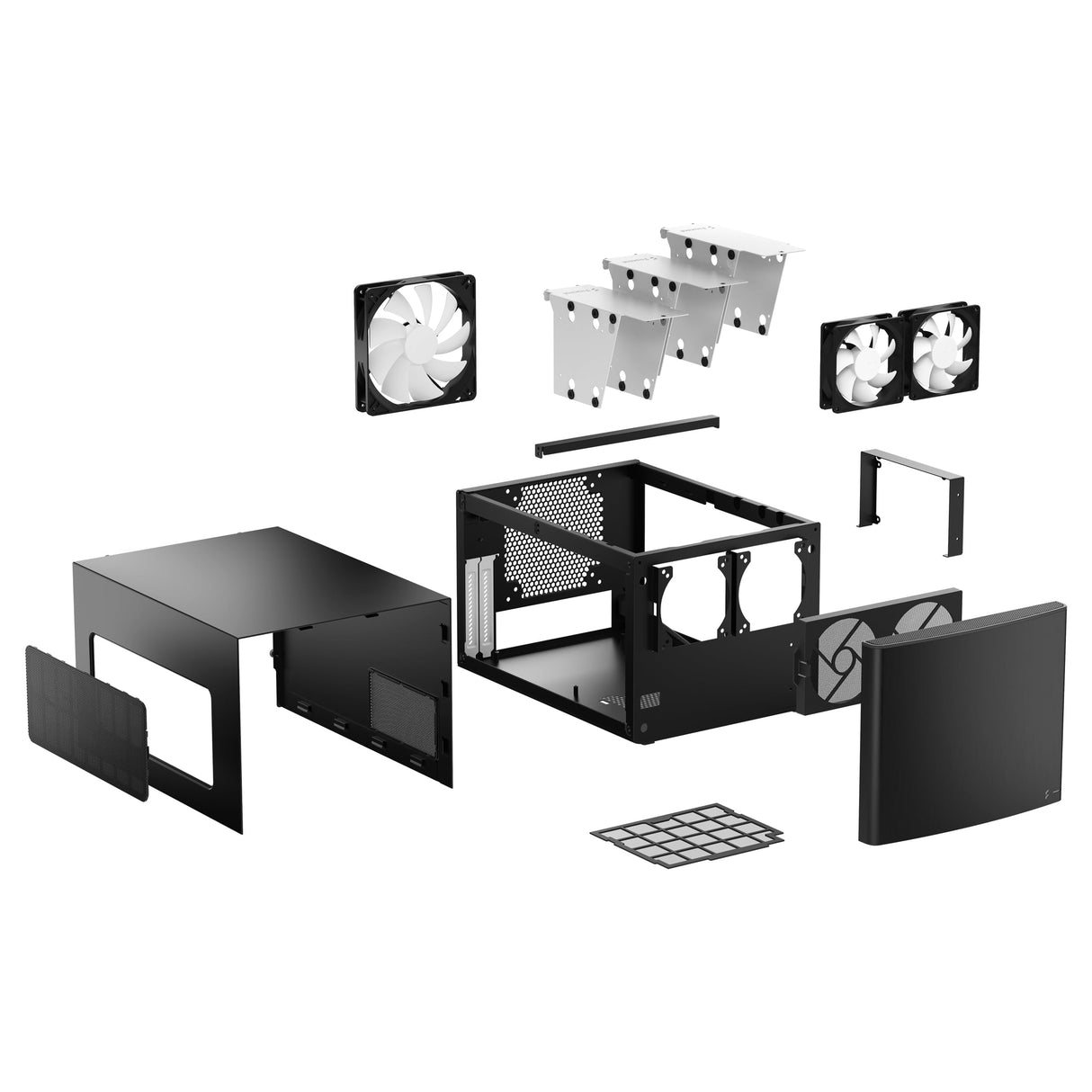 Fractal Design Node 304, Caja de Ordenador de sobremesa para Mini ITX (USB 3.0, 6 Compartimentos internos), Negro