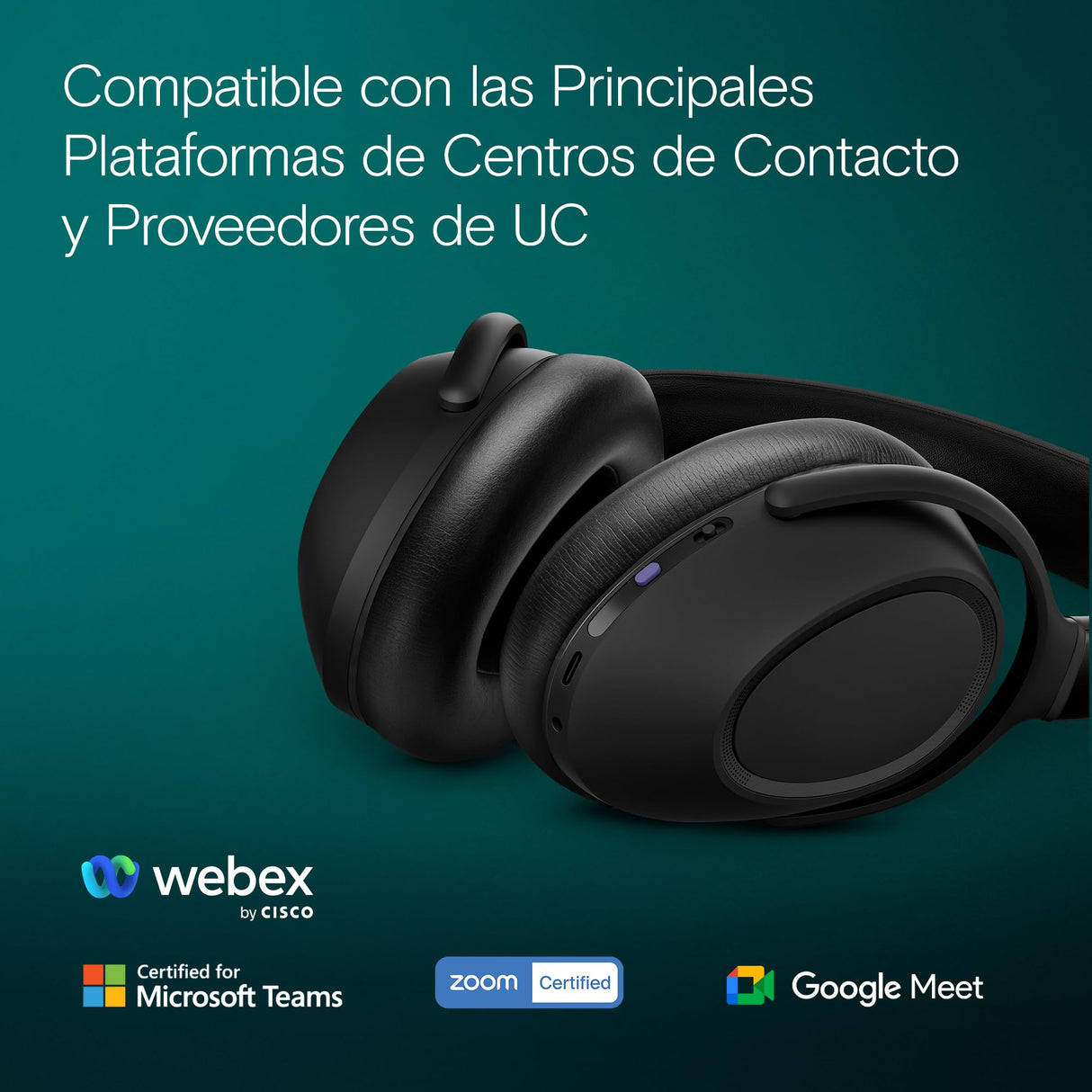 Epos Auriculares inalámbricos Adapt 660 USB-C – Bluetooth, ANC híbrido, Certificado UC, reducción de Ruido, batería 30 h, conexión Dual, Sonido estéreo Premium, Comodidad sobre Oreja, Negro