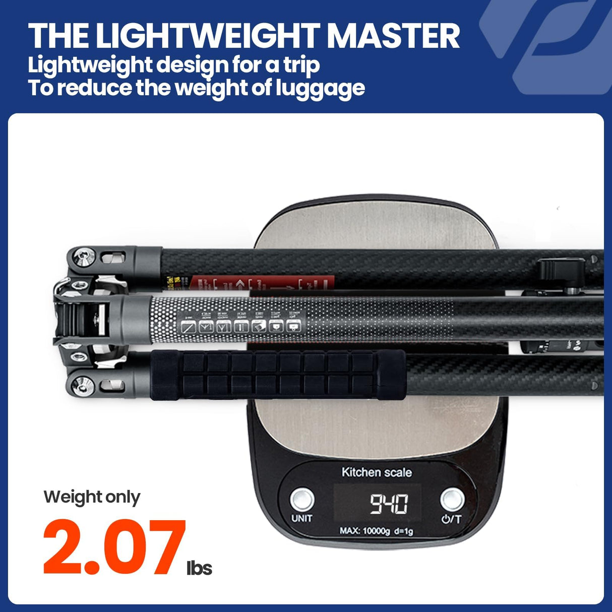 Fotopro Trípode de Viaje Ligero de 62 Pulgadas con monopio 360 Cabeza de Bola retráctil Estable 2.07 lbs trípode de Fibra de Carbono Profesional Ultraligero para cámara DSLR