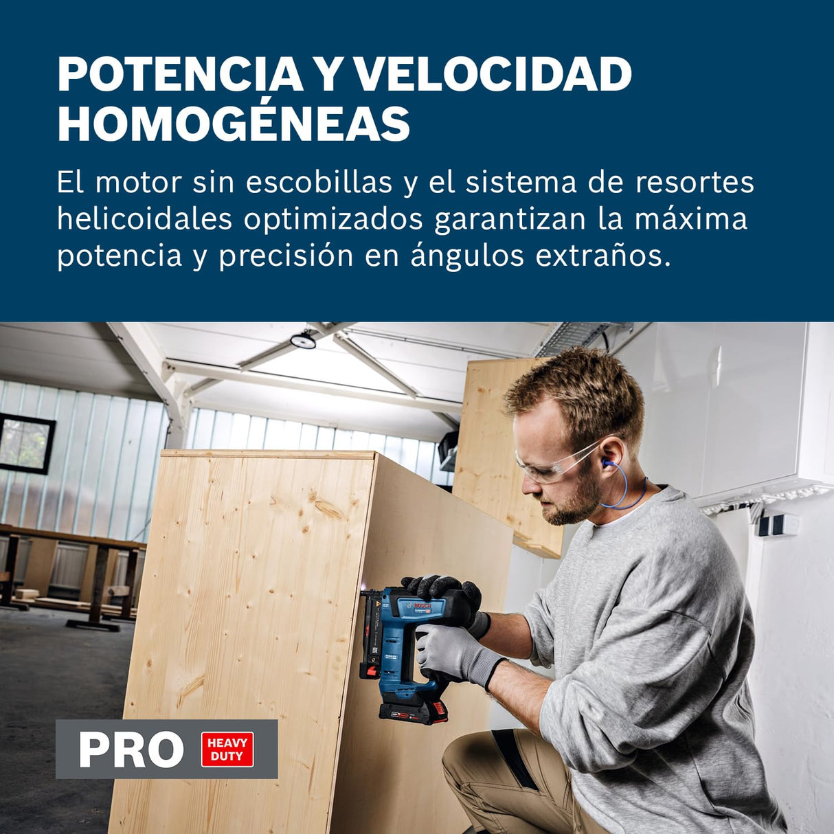 Clavadora para madera a batería GNH 18V-35 con Bosch Professional 18V System (bajo retroceso, motor Brushless sin escobillas, incl. gancho para el cinturón)