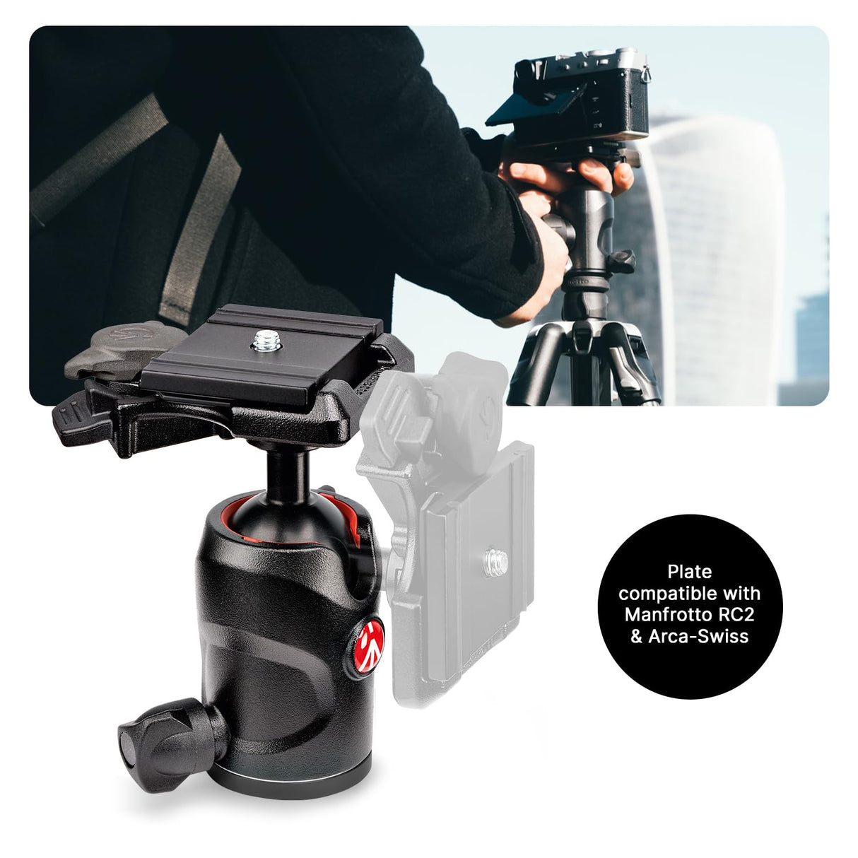 MANFROTTO Trépied Befree Carbone MKBFRTC4GT-BH Avec rotule Ball