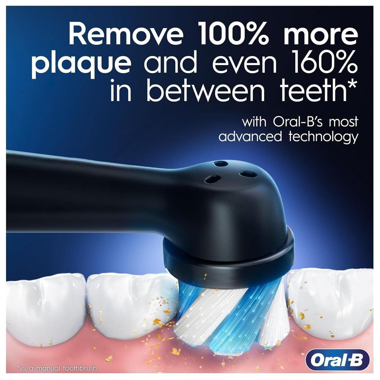Oral-B iO5 - Cepillos de dientes eléctricos para adultos, 1 cabezal de cepillo de dientes y estuche de viaje, 5 modos con blanqueamiento de dientes, enchufe británico de 2 pines, color negro