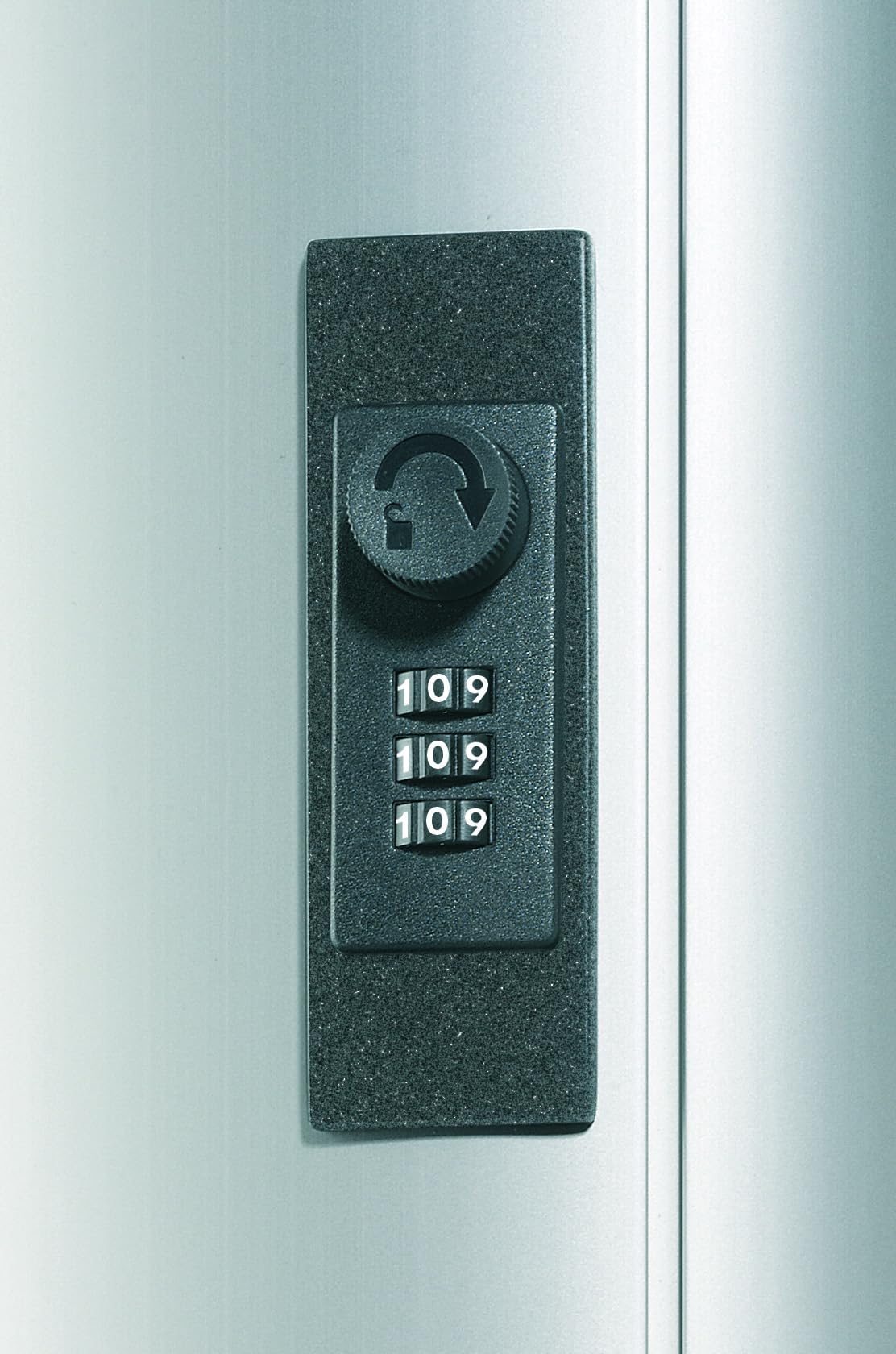 Durable 196823 Armario de llave KEY BOX CODE 54 con cerradura de combinación y ranura para 54 llaves, plateada