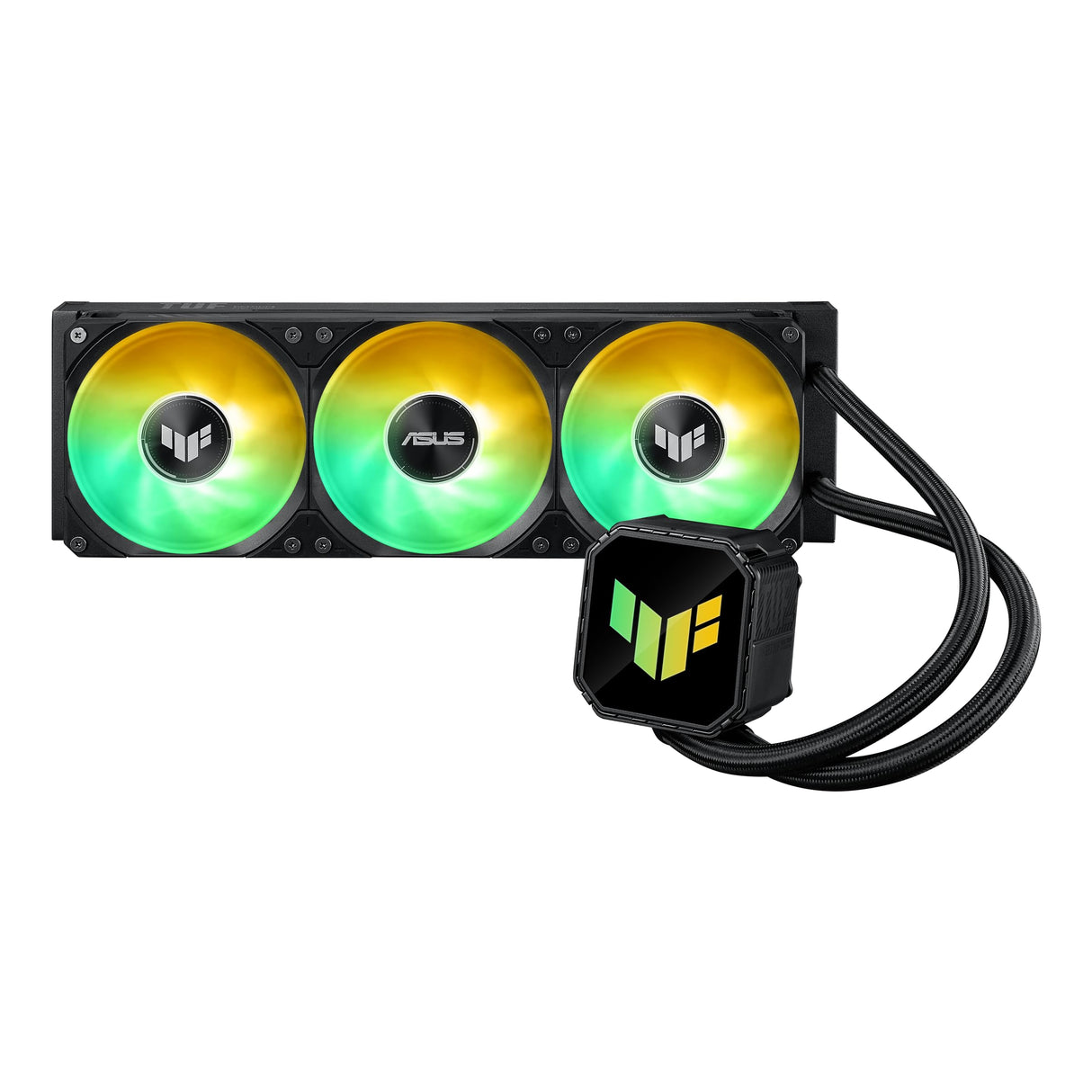 ASUS TUF Gaming LC III 360 ARGB - Refrigerador líquido para CPU todo en uno (ventilador triple integrado preinstalado, mangueras de 400 mm, Intel LGA 1851, 1700, 1200 y AMD AM5, AM4, iluminación Aura