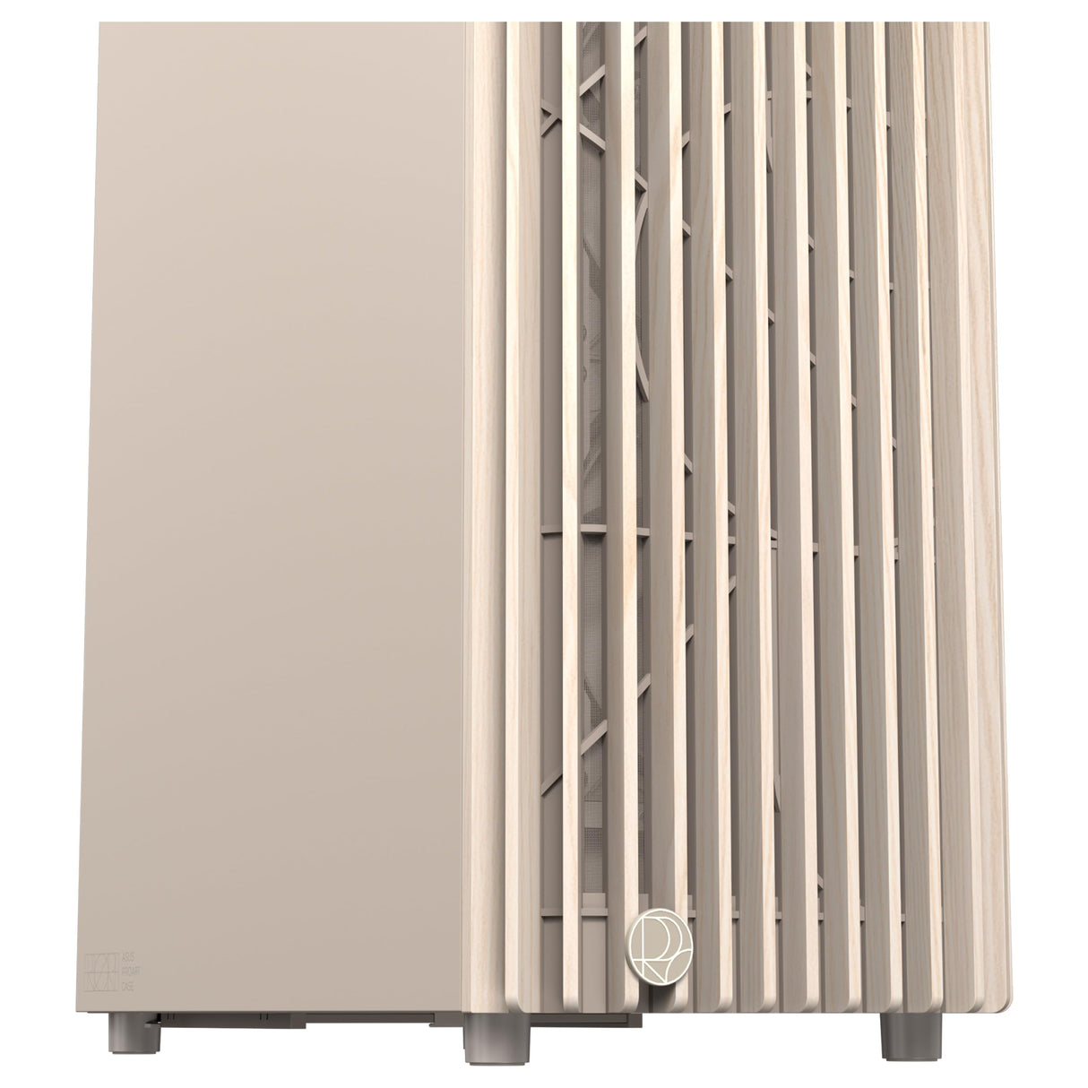 ASUS ProArt PA401 Wood Edition - Chasis ATX con Panel de Metal, Compatible con GPU de 314mm, Compatible con radiadores de 240 mm, Dos Ventiladores de 160mm, Soporte de PSU extraíble - Beige
