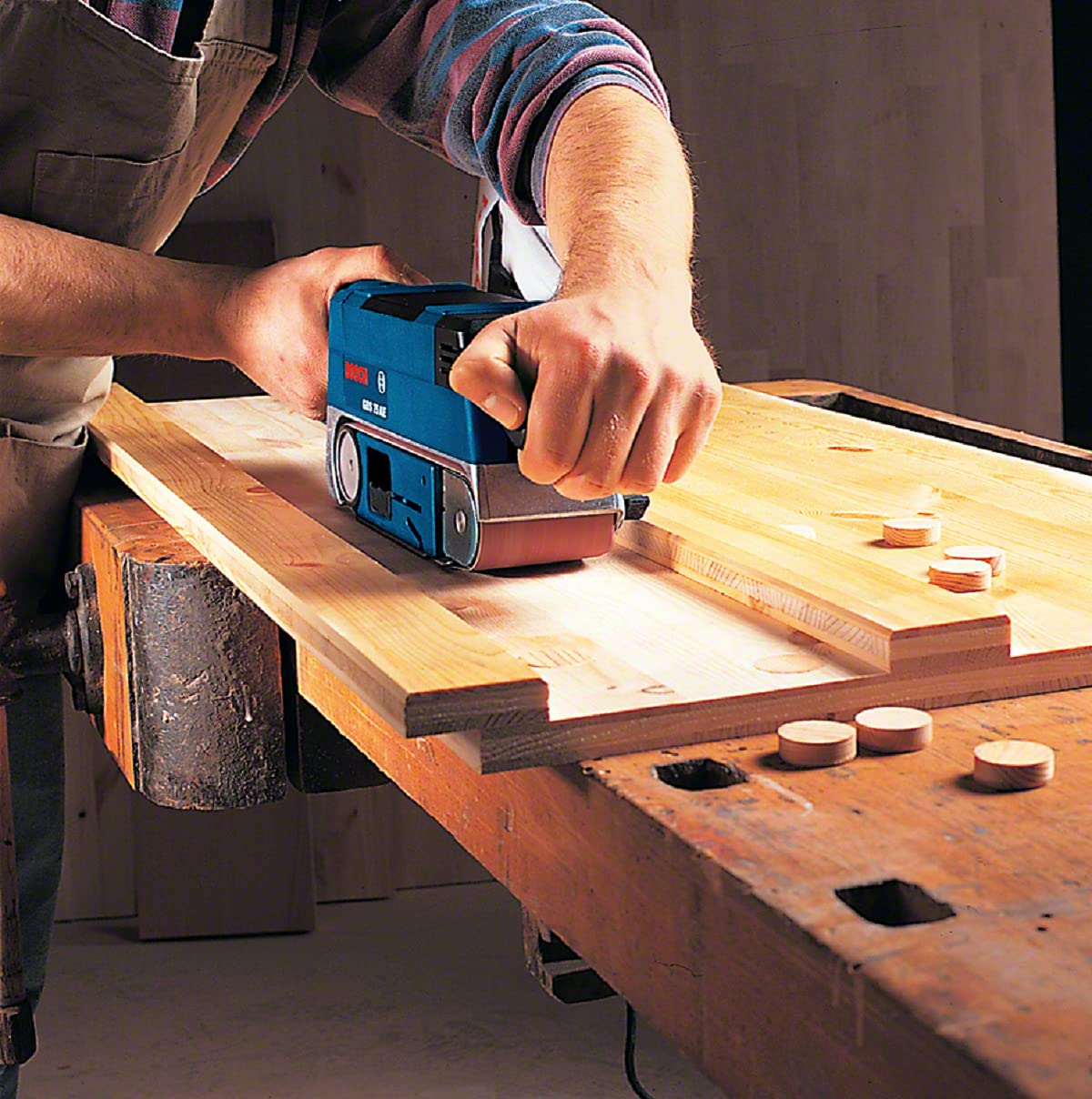 Bosch GBS 75 AE Set - Lijadora de banda