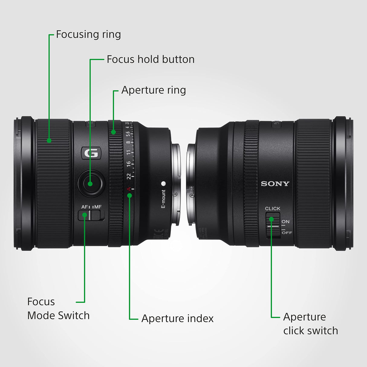 Sony SEL20F18G - Objetivo Gran Angular (G Lens, 20 mm F1.8, Full Frame, para Video y Paisaje, Montura E, Dos Elementos AA - Advanced Aspherical y 3 Elementos Ed - Extra Low Dispersion), Negro