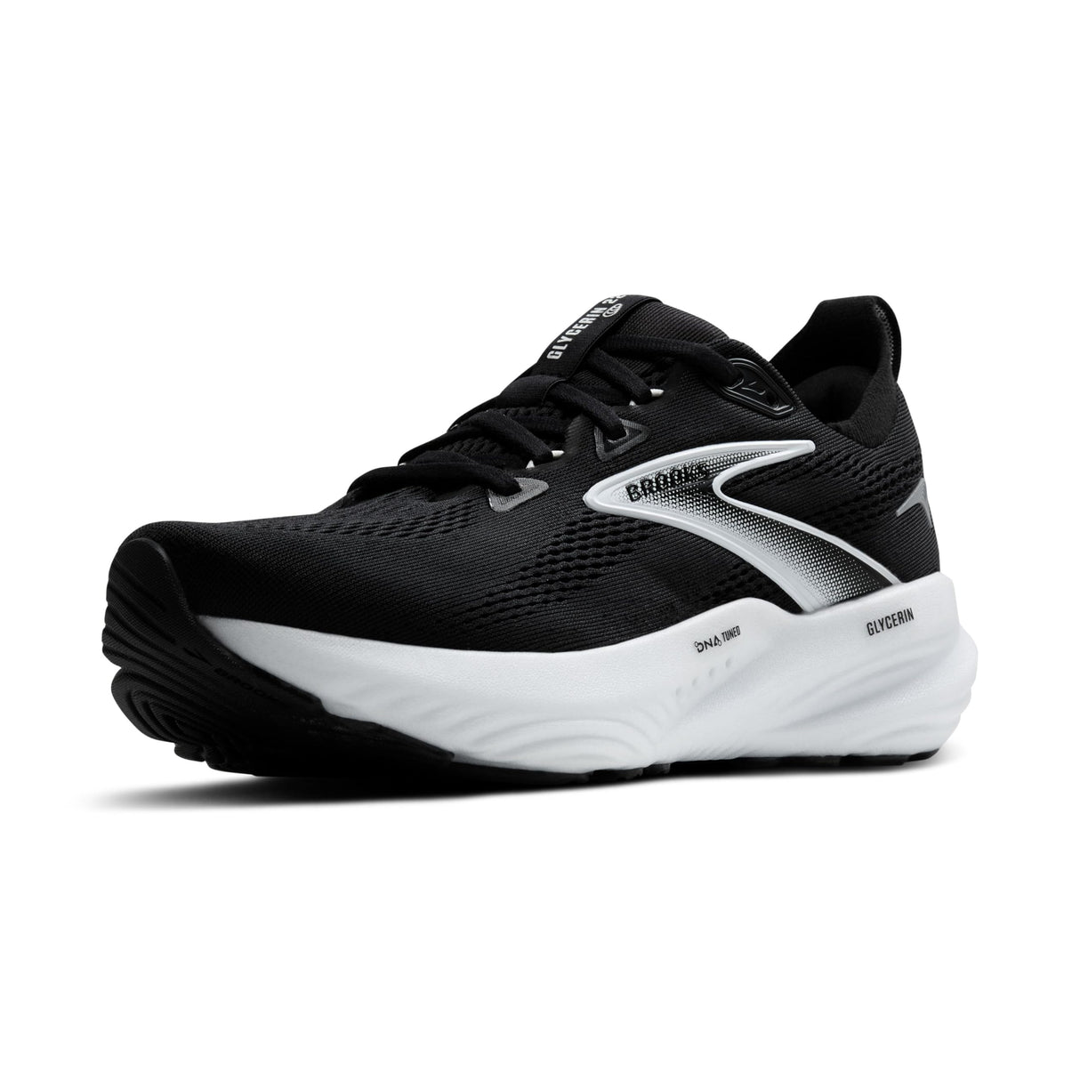 BROOKS Glycerin 22, Sneaker Mujer, Negro/Gris/Blanco, 40.5 EU
