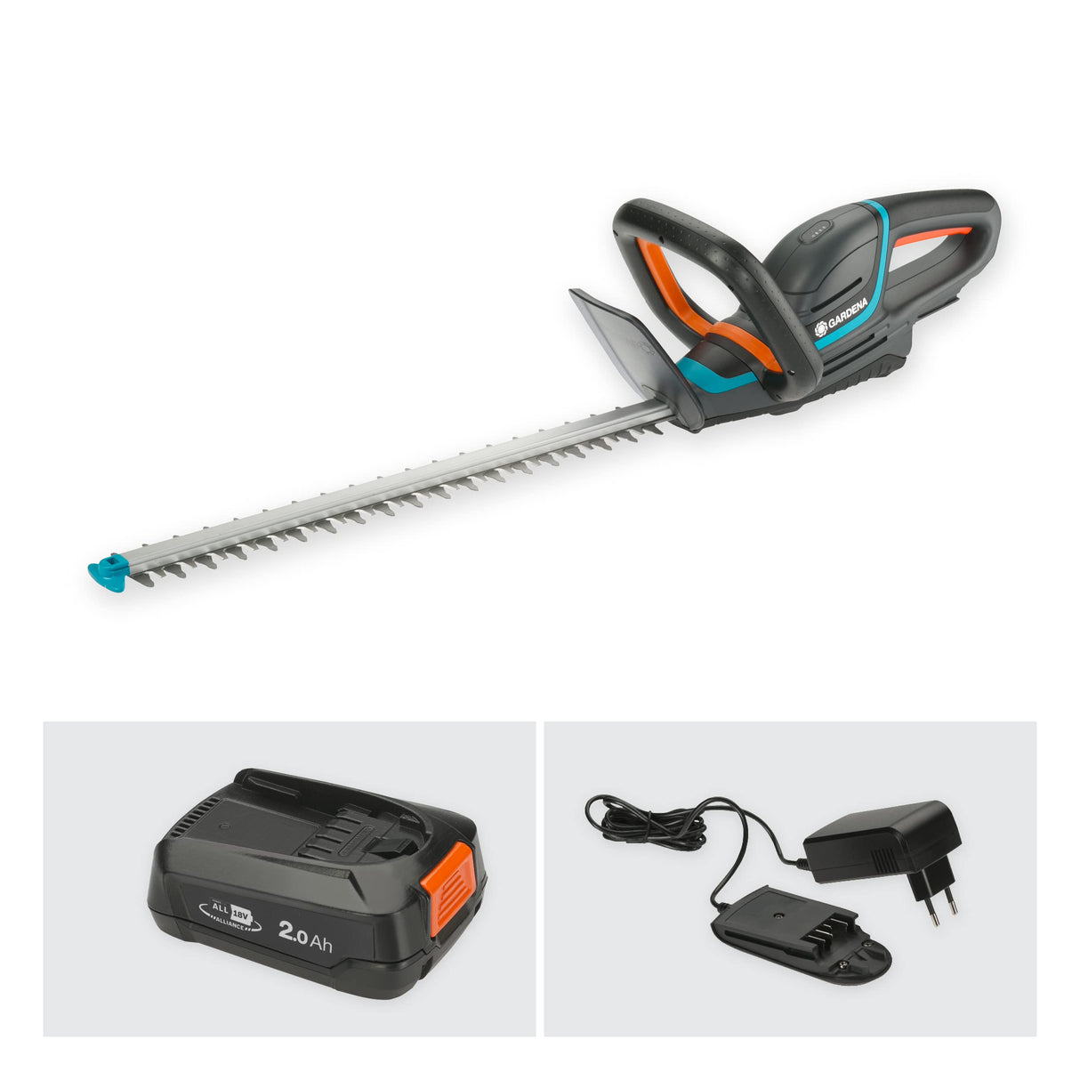 Gardena Set Ready-To-Use Cortasetos a batería ComfortCut 50/ 18V-P4A: Cortasetos con Mango ergonómico, protección antiimpactos, Peso reducido para un Mejor manejo, Incluye batería P4A 18V (14730-20)