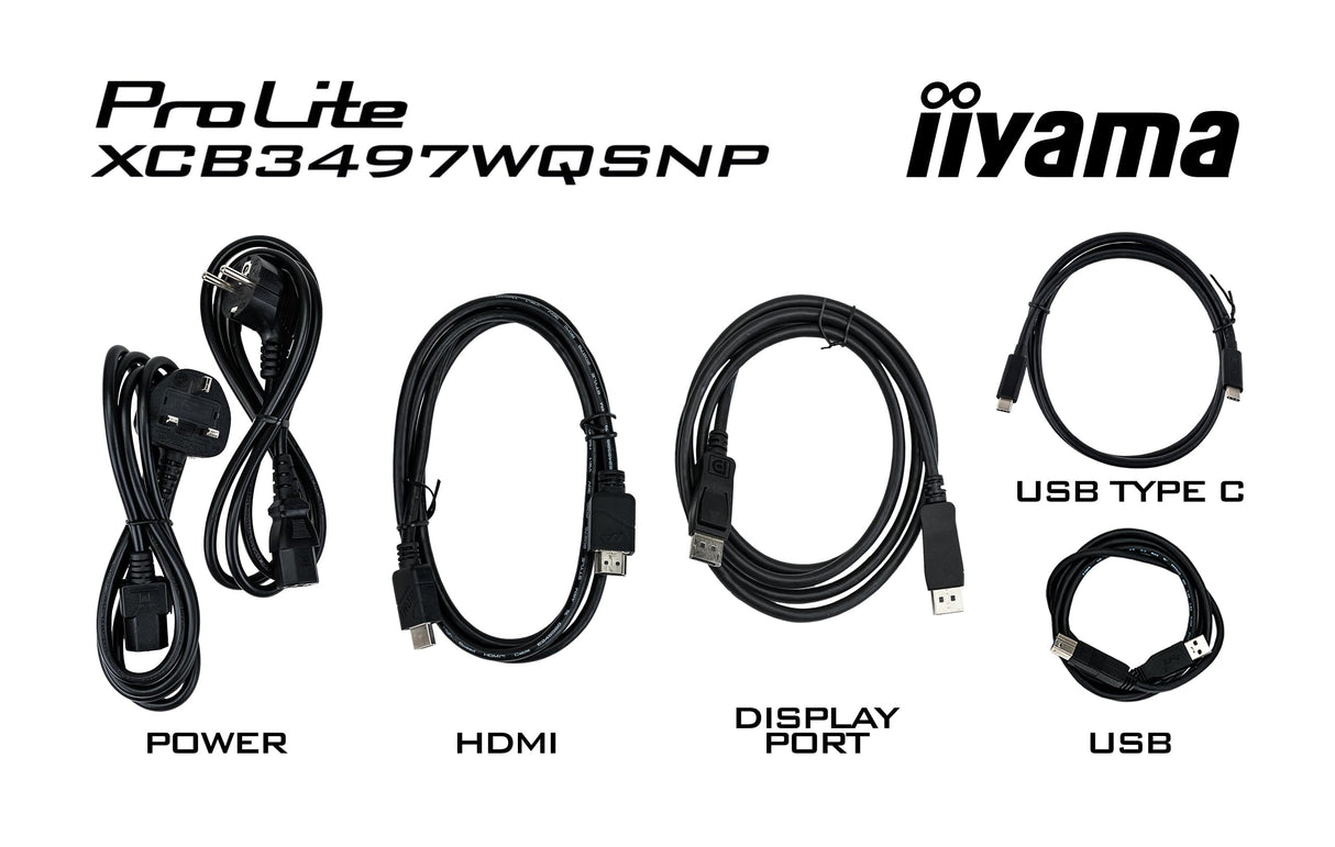 iiyama ProLite XCB3497WQSNP-B1 34" VA CURVO UWQHD 120Hz USB-C DOCK 96W Altavoces Altura Ajustable