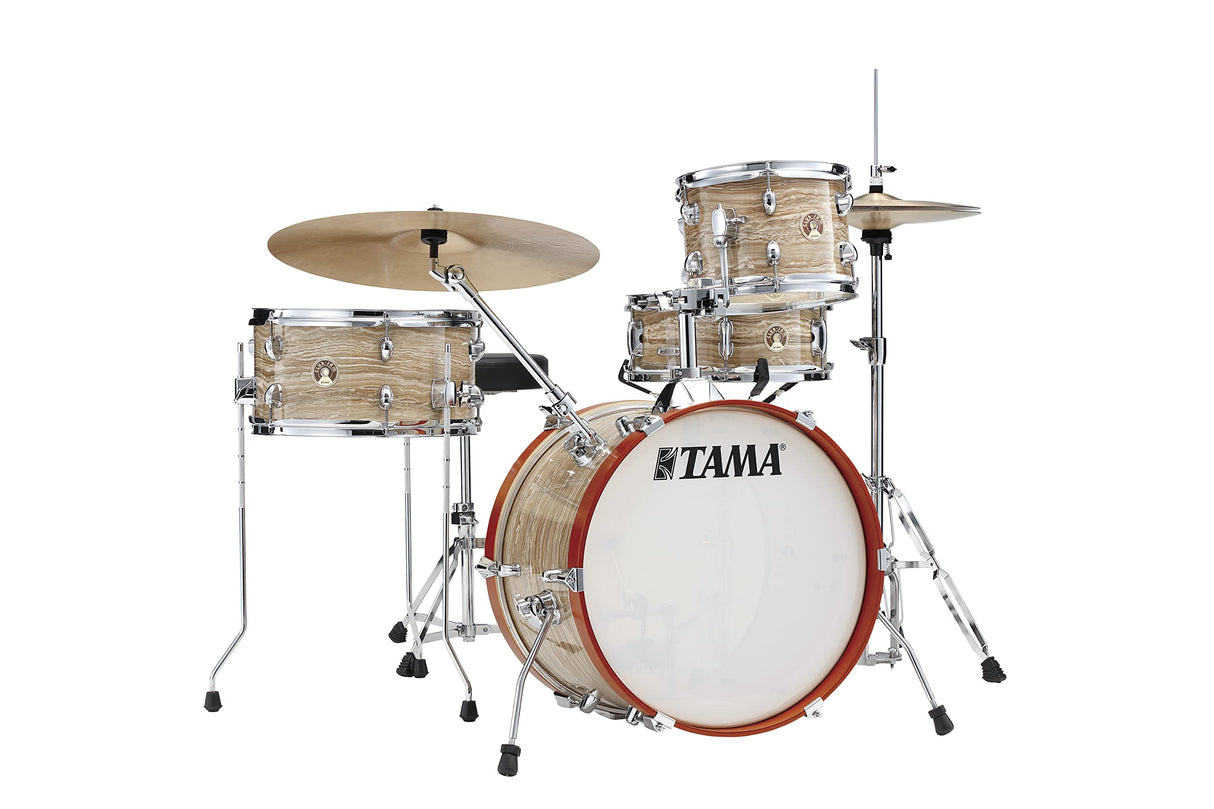 TAMA Kit de carcasa Club Jam 4 piezas - envoltura de mármol crema/cromo HW