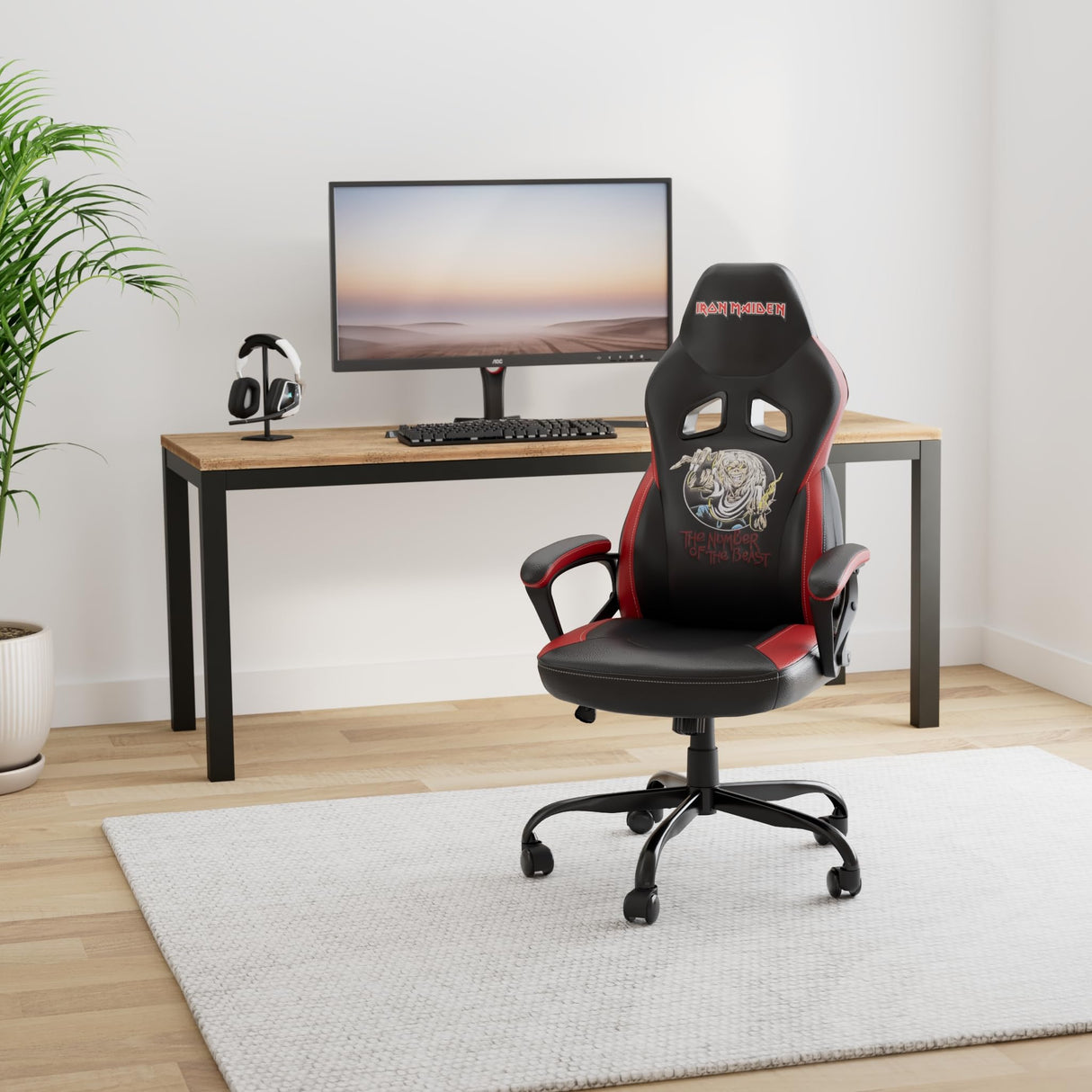 Subsonic Iron Maiden - Silla Gaming Original/Asiento de Oficina Tall L