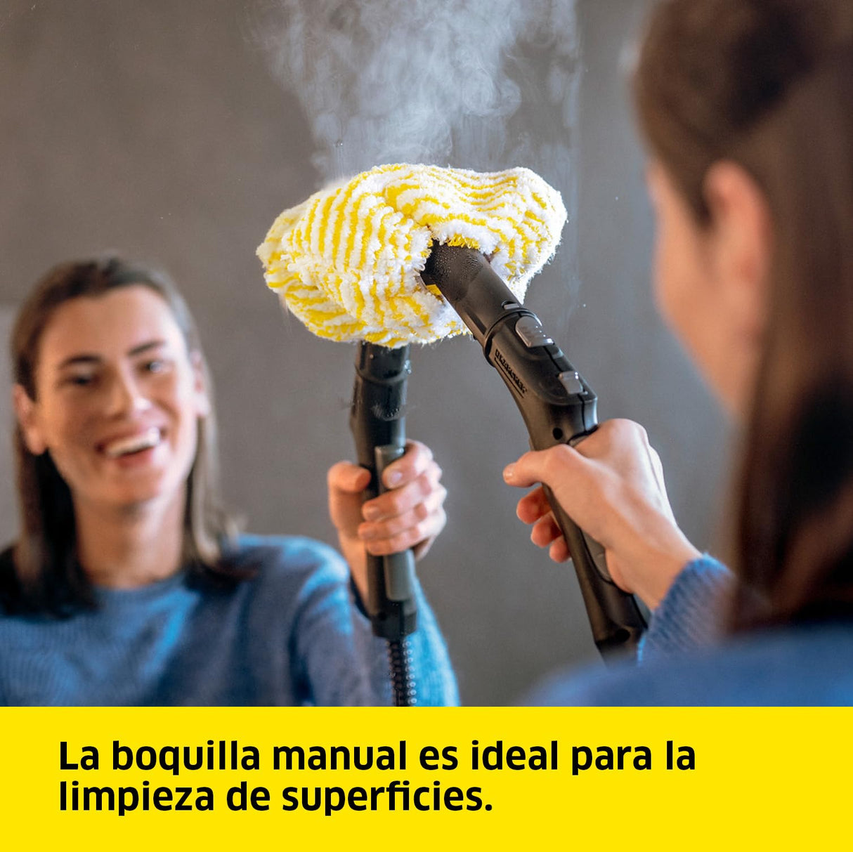 Kärcher Limpiadora de vapor manual SC 5 EasyFix Iron, conexión agua caliente, 4,2 bar, calentamiento: 3min., superficie: aprox. 150m², depósito: 0,5 l+1,5 l, kit limpieza suelos, plancha vapor presión