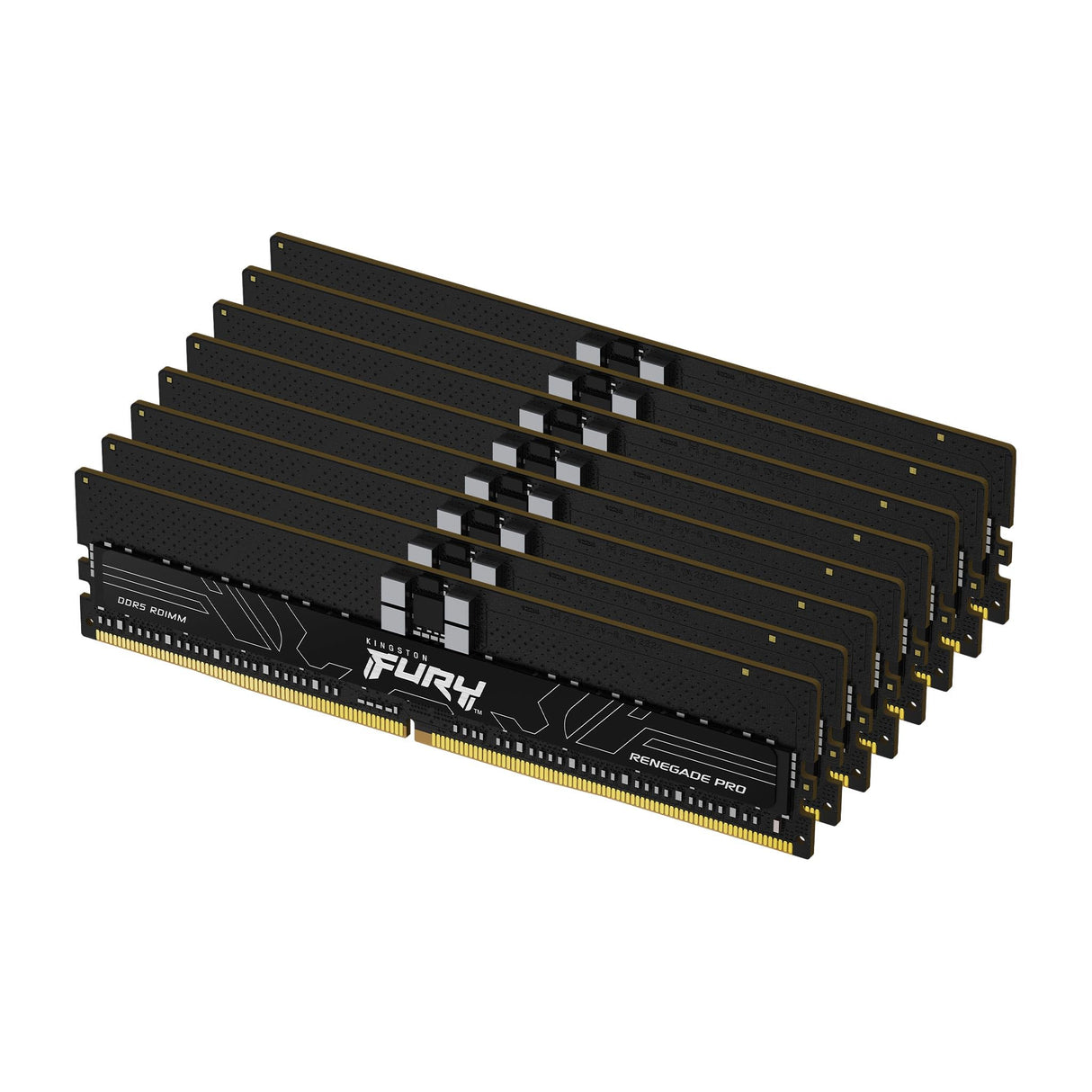 Kingston FURY Renegade Pro XMP 128GB 6400MT/s DDR5 ECC Reg CL32 DIMM (Kit de 8) Memoria DIMM ECC registrado sobreacelerable - KF564R32RBK8-128