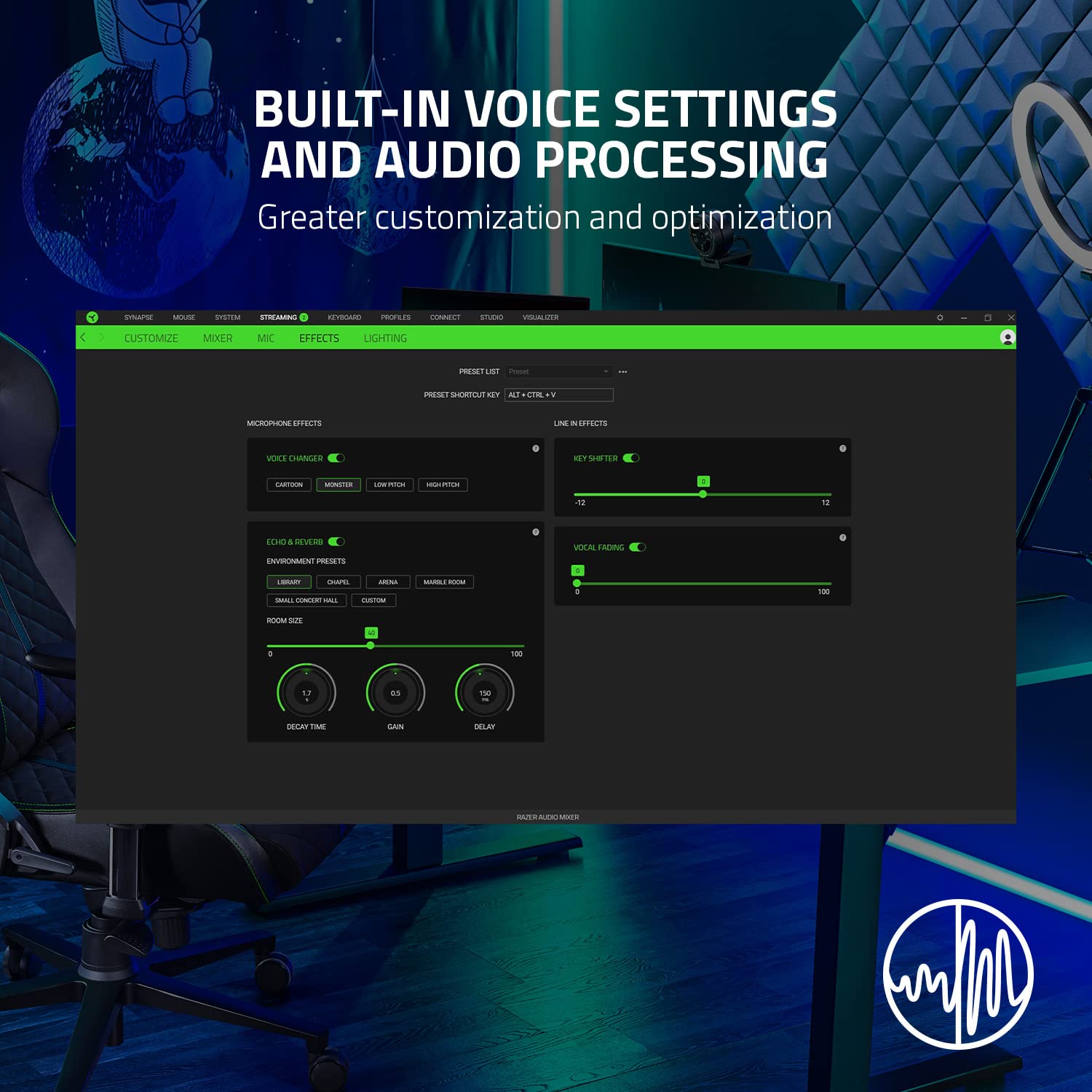 Razer Audio Mixer - Mezclador de audio para streaming (Mezclador de audio analógico, interfaz de 4 canales con botones de silencio, entrada XLR con preamplificador, Plug and Play) Negro