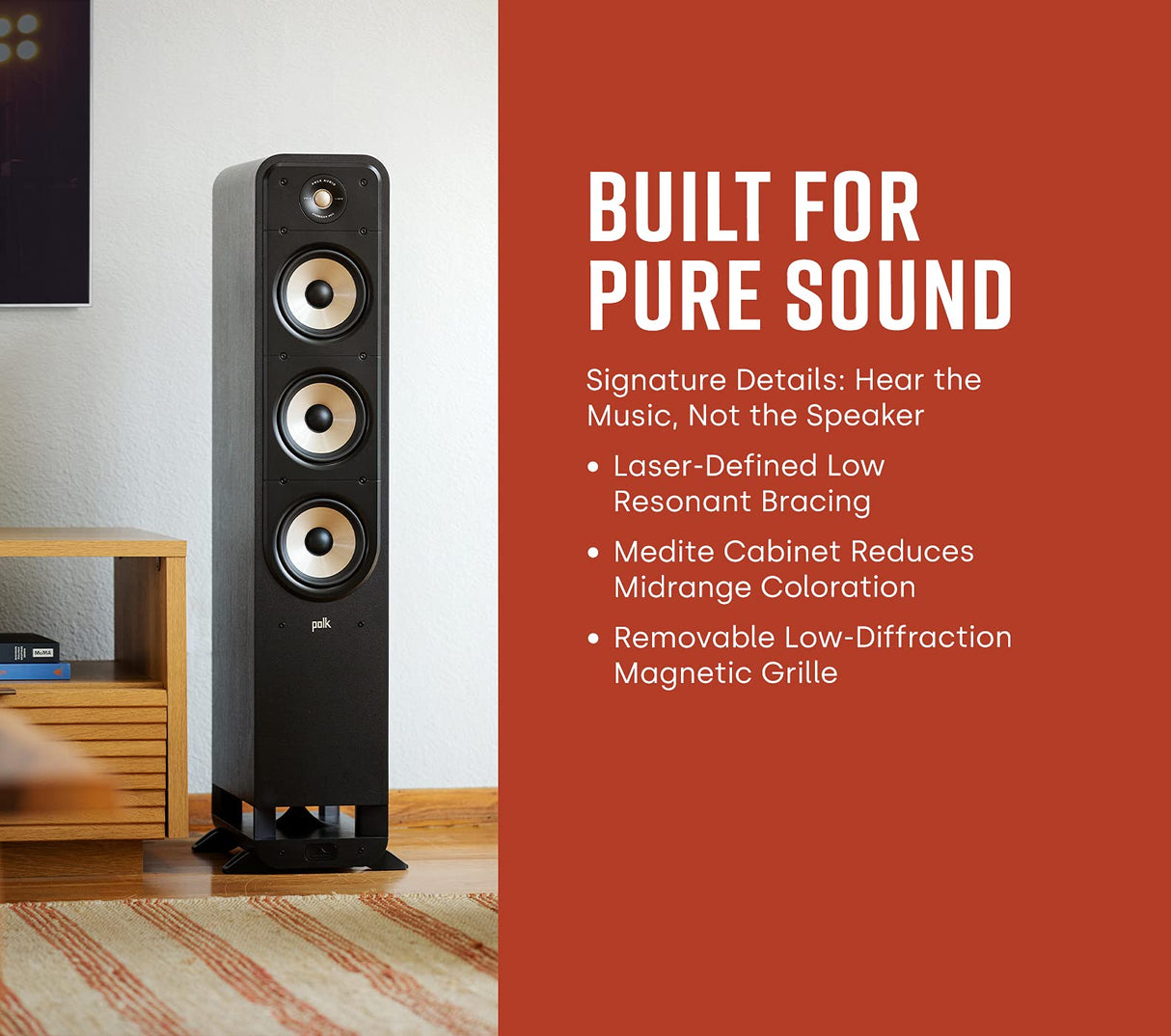 Polk Signature Elite ES50 Pareja Altavoces de Suelo Hi-Fi Negros