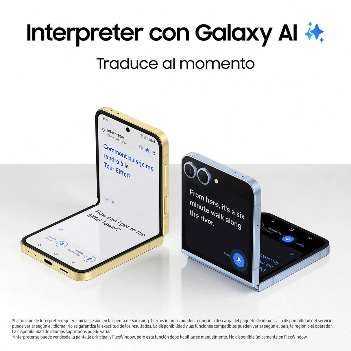 Samsung Galaxy Z Flip6 256 GB + Cargador - Teléfono Móvil con IA, Smartphone Android Libre, Cámara 50 MP, Amarillo (Versión Española)