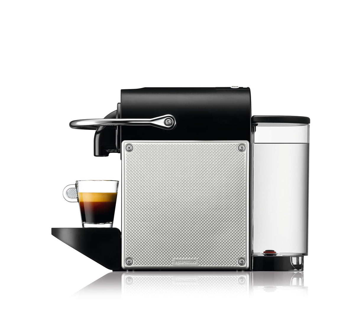 Nespresso De'Longhi Pixie EN127.S, Máquina de Café en Cápsulas, Espresso y Café Lungo, Modo ECO, Diseño Compacto, Sistema de Presión de 19 Bares, Pack de Bienvenida Incluido, 1260W, Silver
