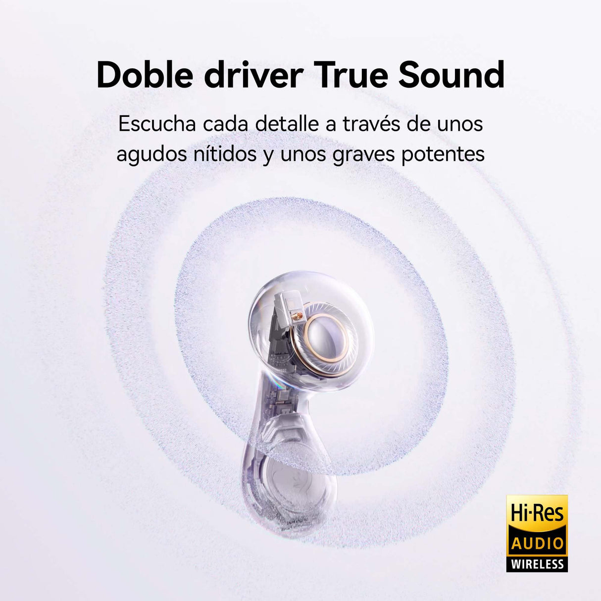HUAWEI FreeBuds 6 Auriculares Inalámbricos, Ajustados a los Oídos, Sonido Auténtico de Doble Controlador, Llamadas Estables y Claras, Open-fit ANC, 36H Duración de la Batería, IP54, iOS&Android,Blanco