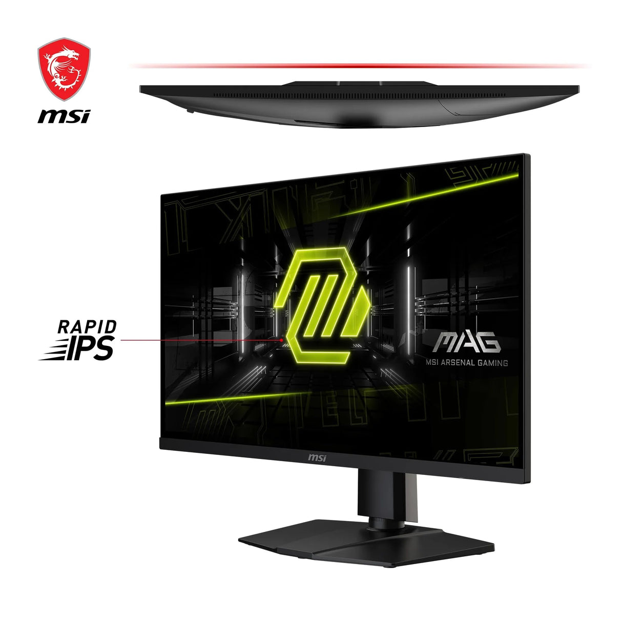 MSI mag 274UPF E2 Monitor UHD Gaming de 27 Pulgadas, Panel IPS rápido de 3840 x 2160, 160 Hz / 0,5 ms (GtG, mín sRGB del 133%, Diseño sin Marco, VESA DisplayHDR 400, DisplayPort
