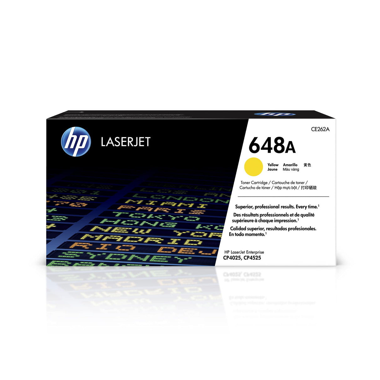 HP 648A CE262A Amarillo, Cartucho Tóner Original, de 11.000 páginas, para impresoras HP Color LaserJet CP4520, CP4025, CP4525 y CP4020